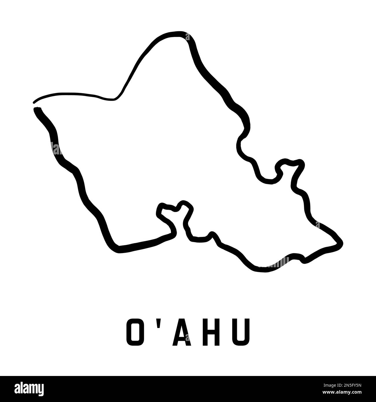 Oahu Map Vector Vectors Cut Out Stock Images Pictures Alamy