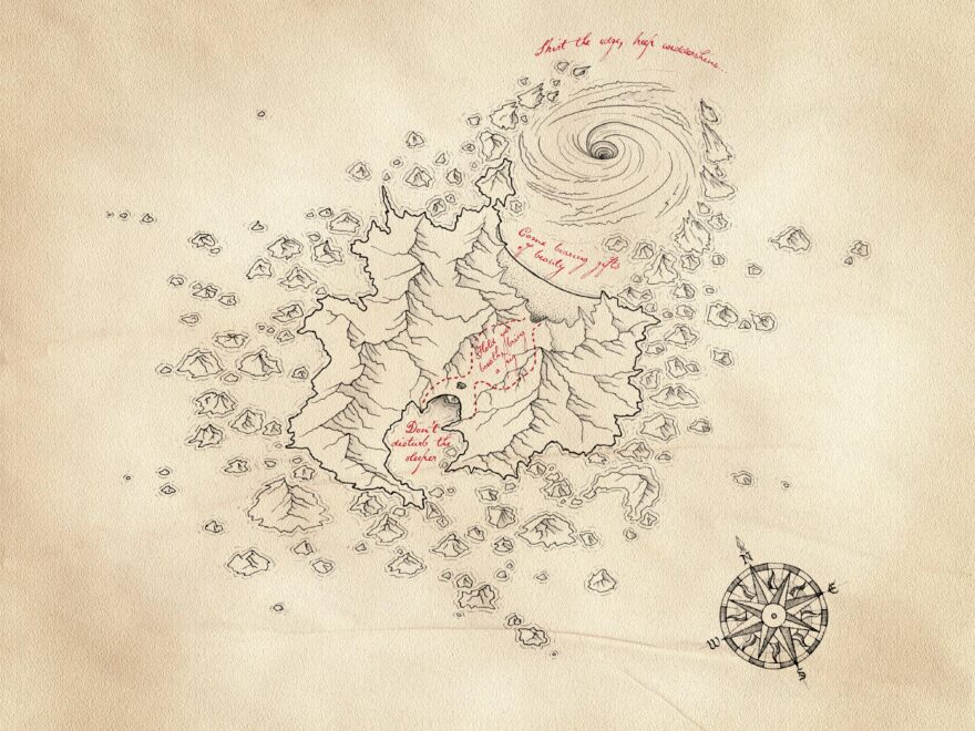 OC Art I Drew A Pirate Treasure Map R DnD