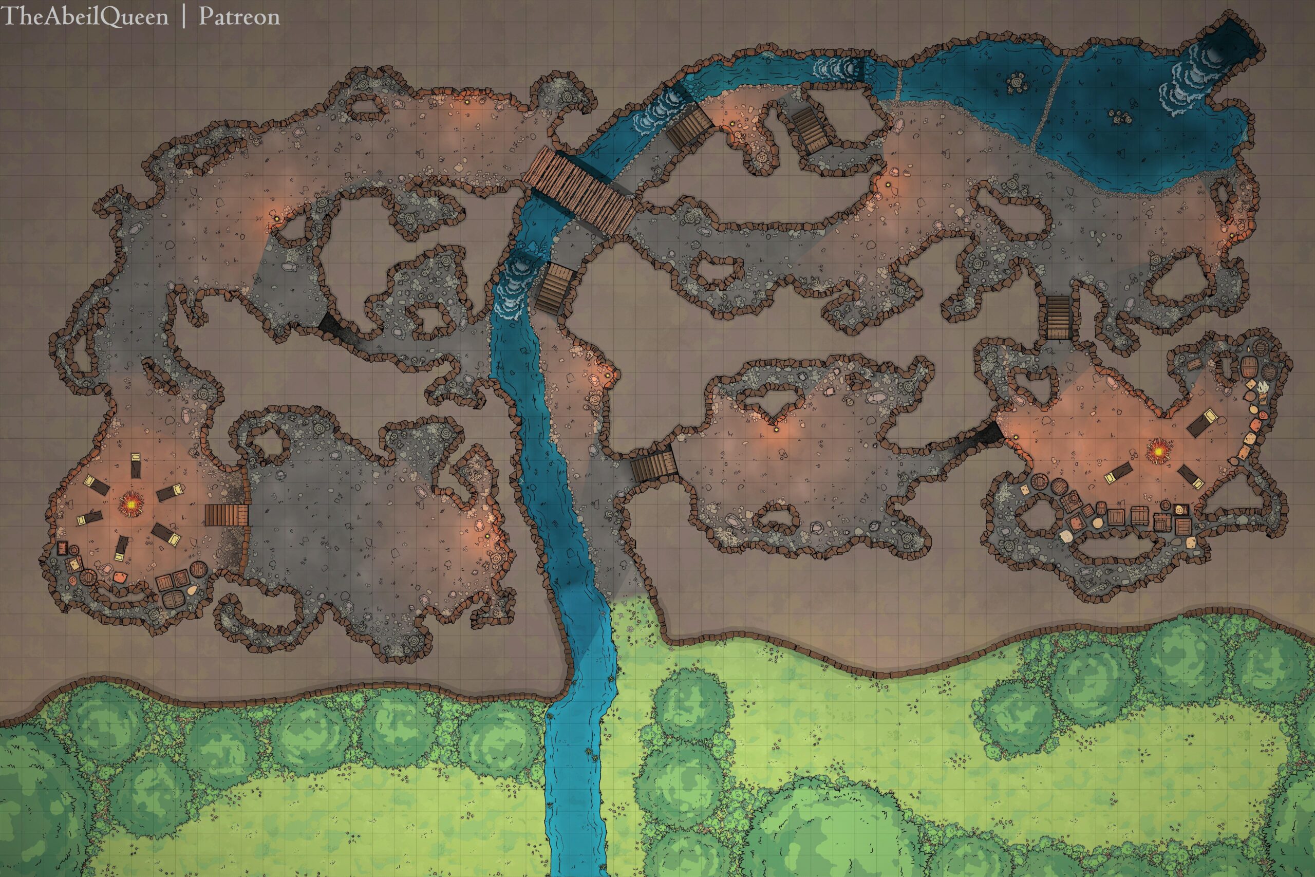 OC Battlemap Cragmaw Hideout Lost Mine Of Phandelver R battlemaps