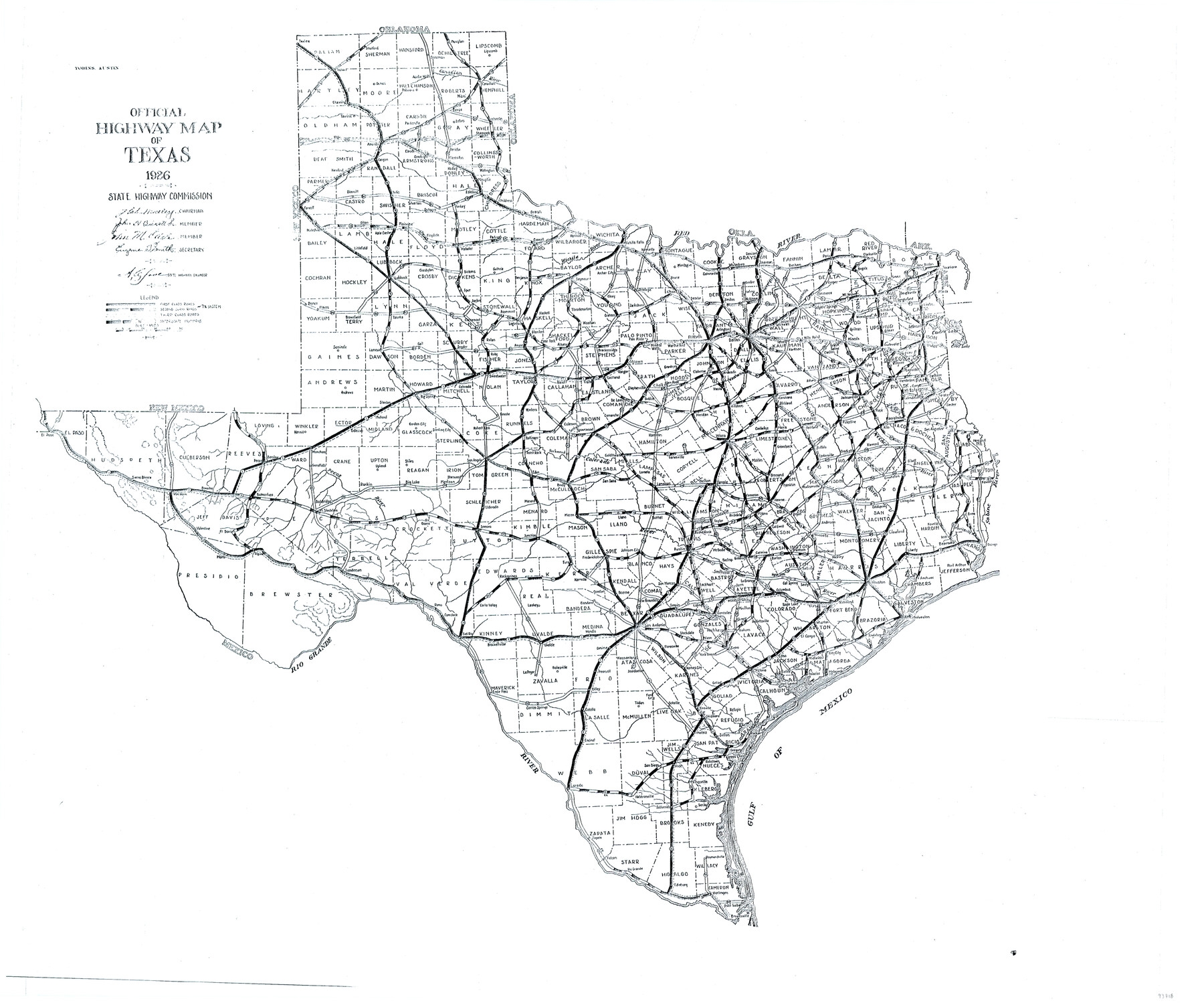 Texas Highway Road Map Printable Texas Highway Road Map Printable