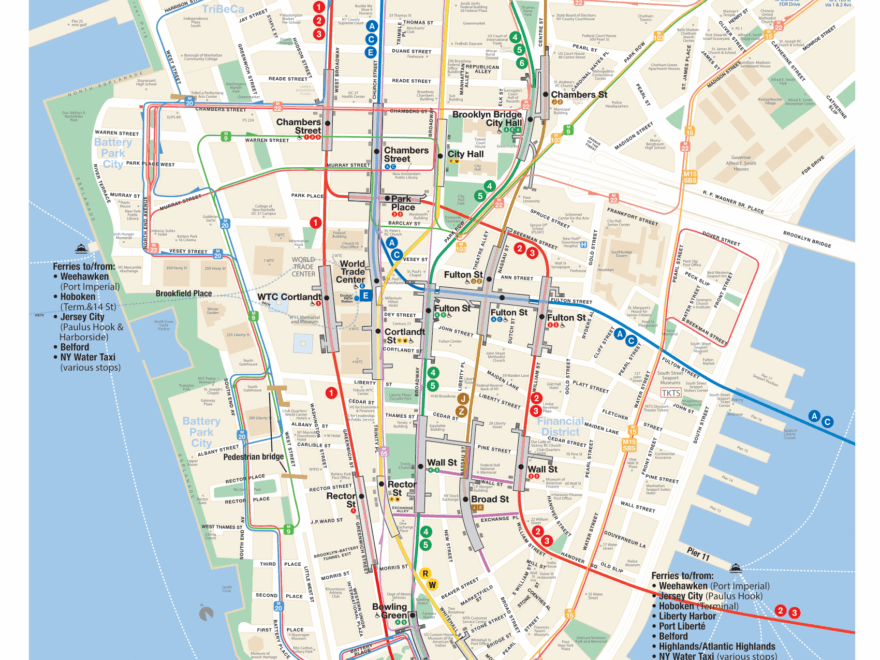 Official Lower Manhattan Map R nycrail