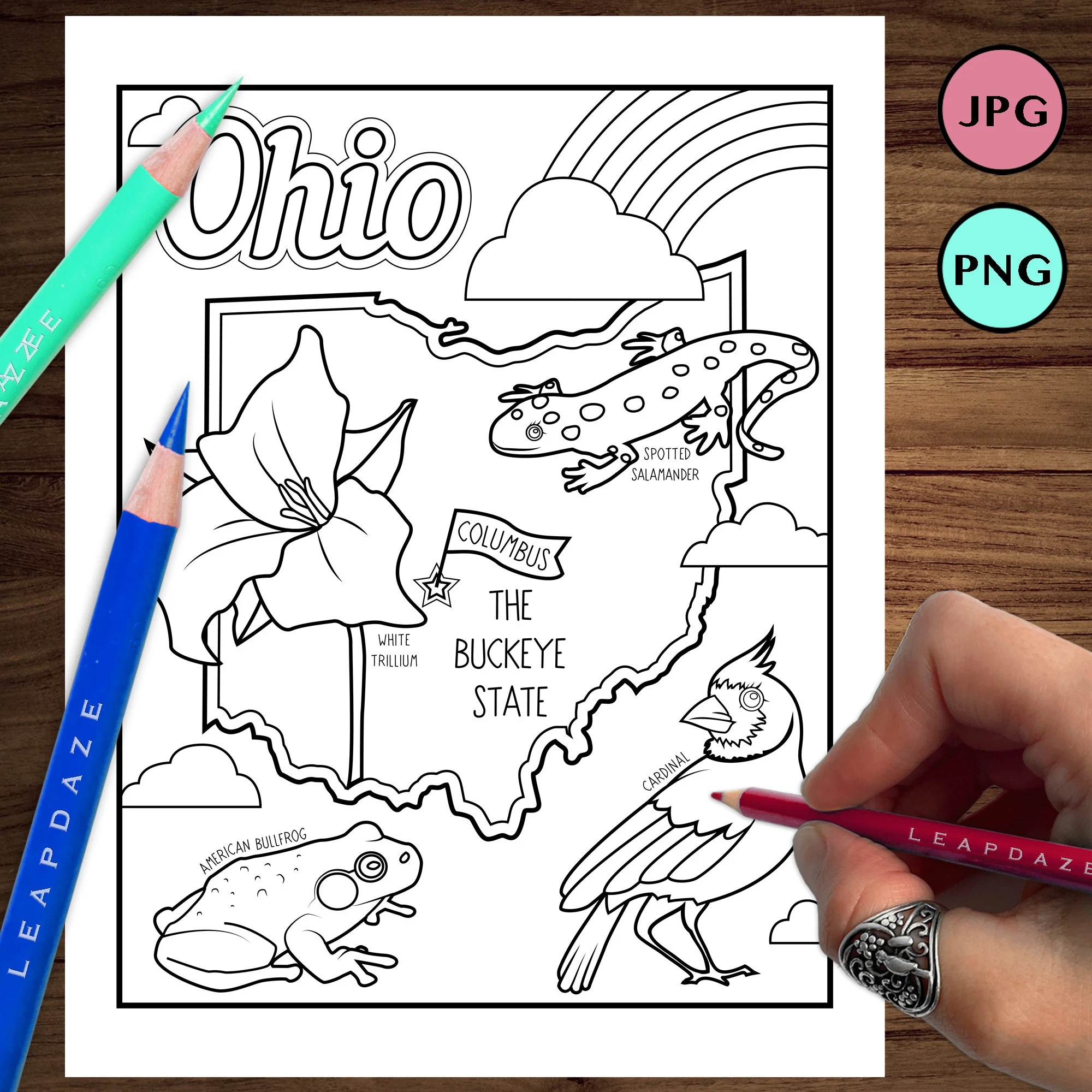 Kids Map Of Ohio Printable