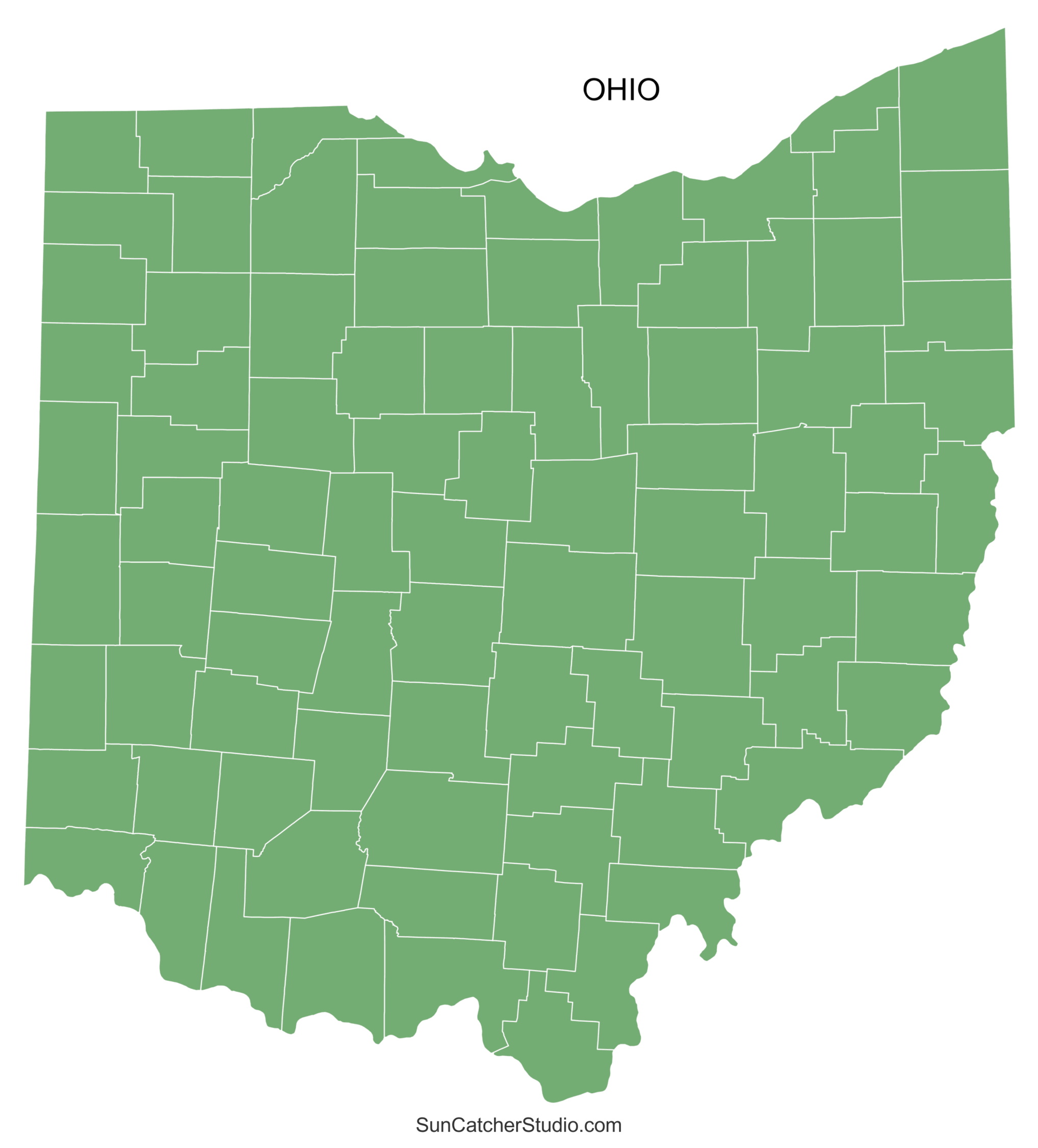 Blank Map Of Ohio Printable
