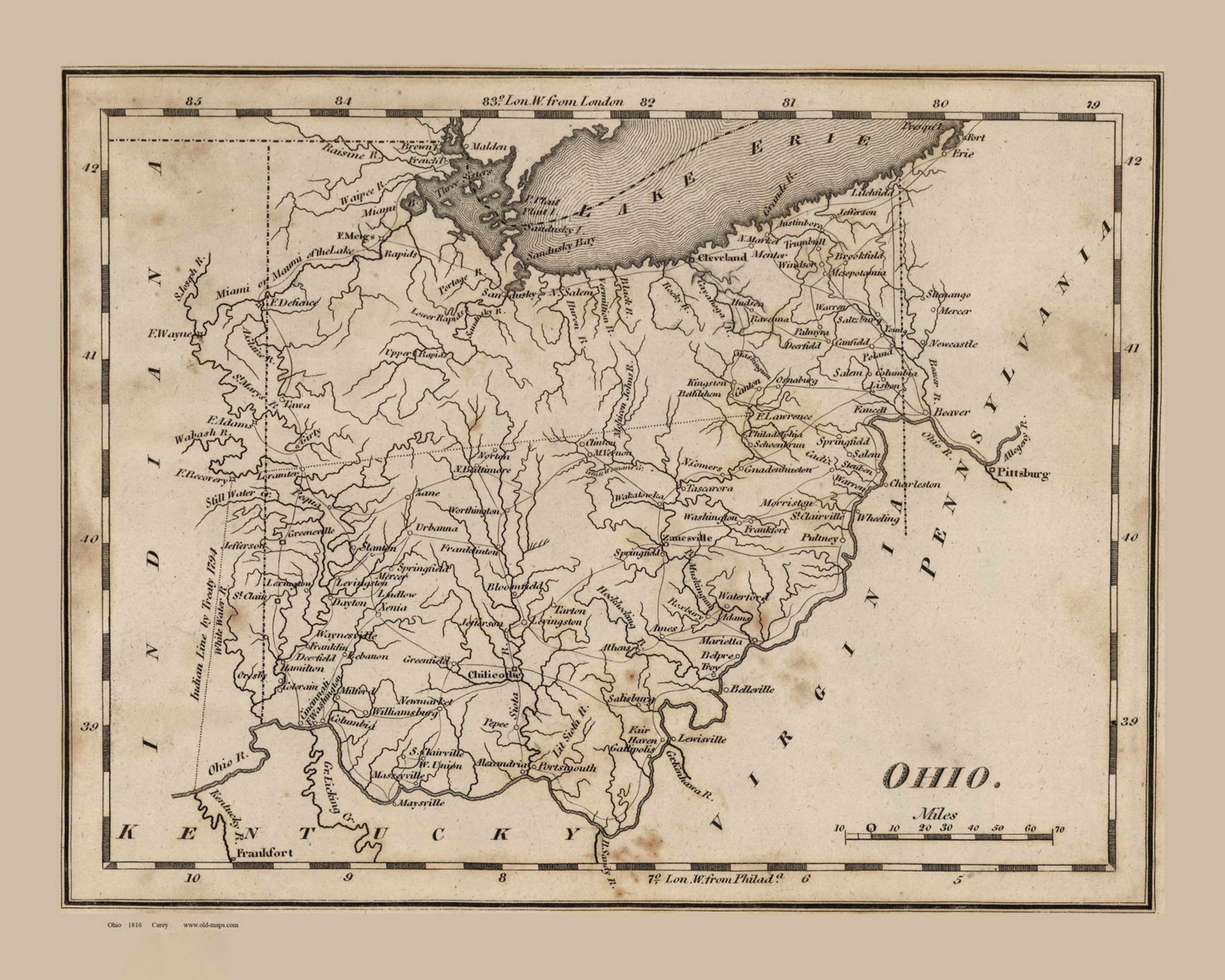 Printable Map Of Carey Ohio