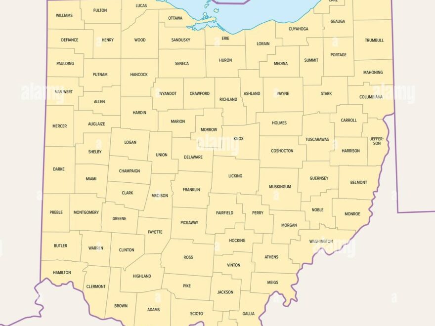 Ohio State In United Map Hi res Stock Photography And Images Alamy