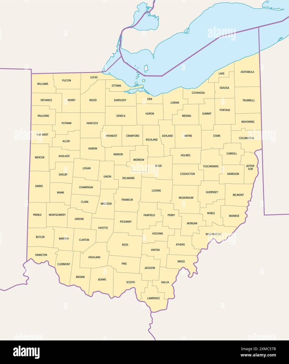 Ohio State In United Map Hi res Stock Photography And Images Alamy