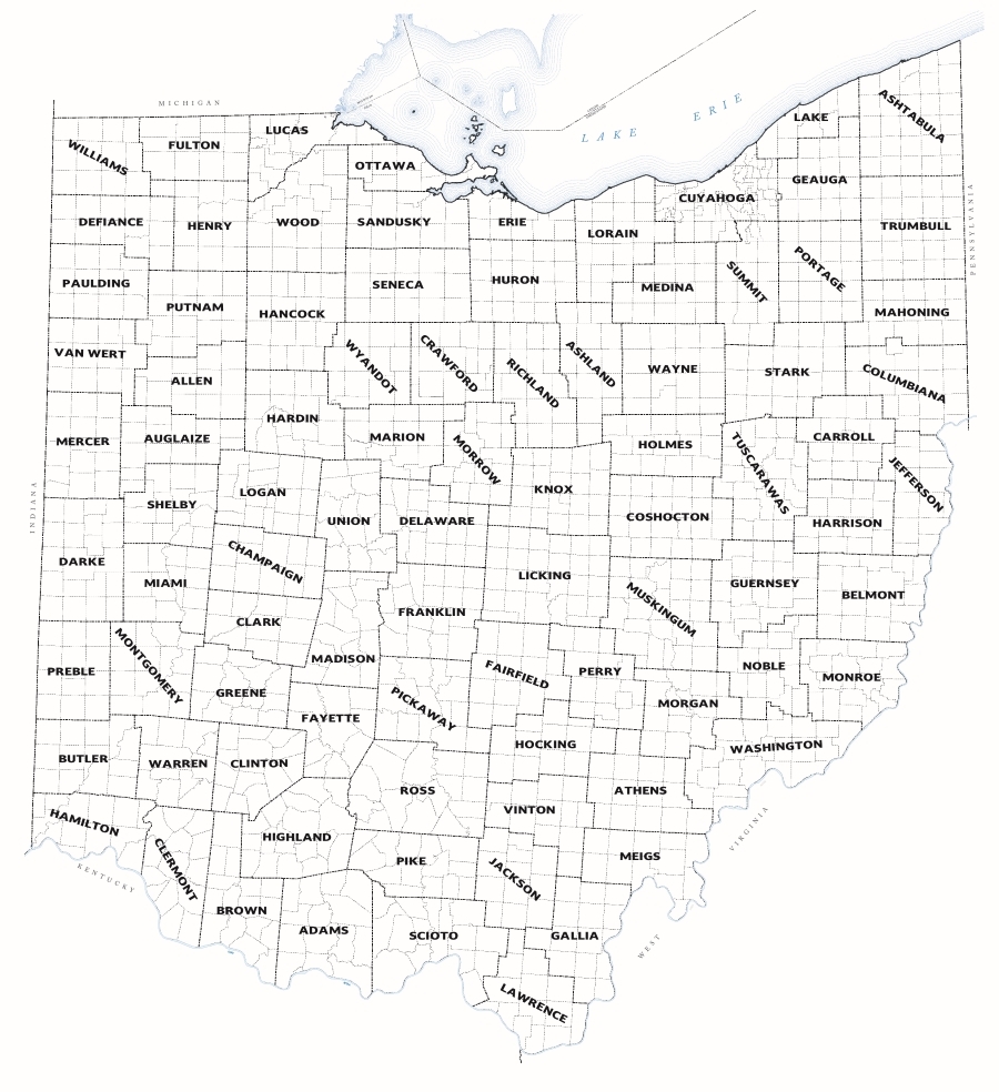 Printable Ohio Map With Counties