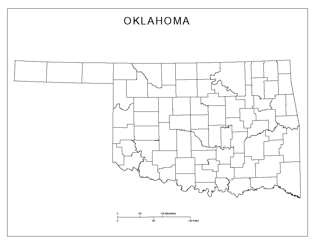 Oklahoma Blank Map