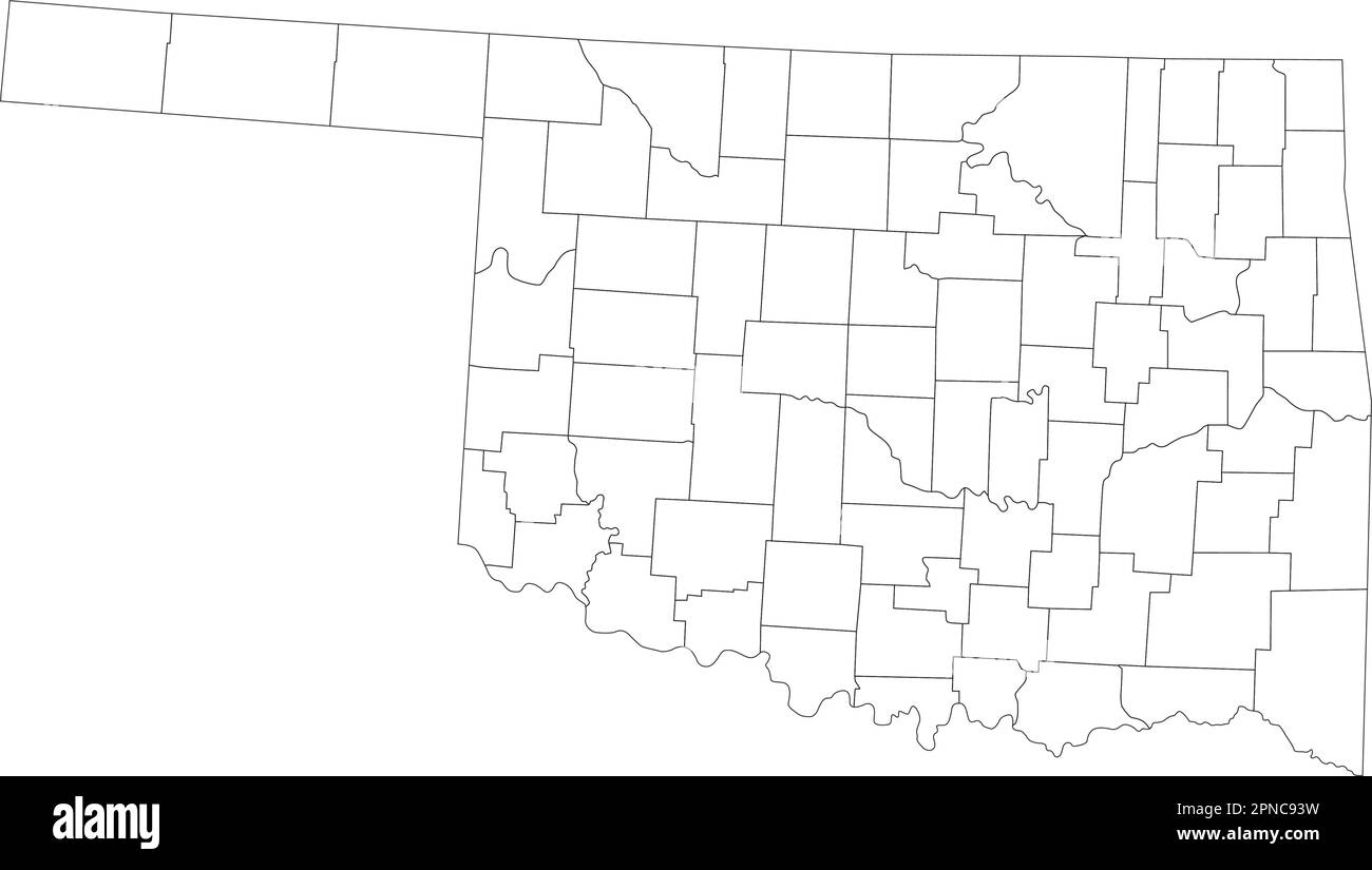 Oklahoma County Map Black And White Stock Photos Images Alamy