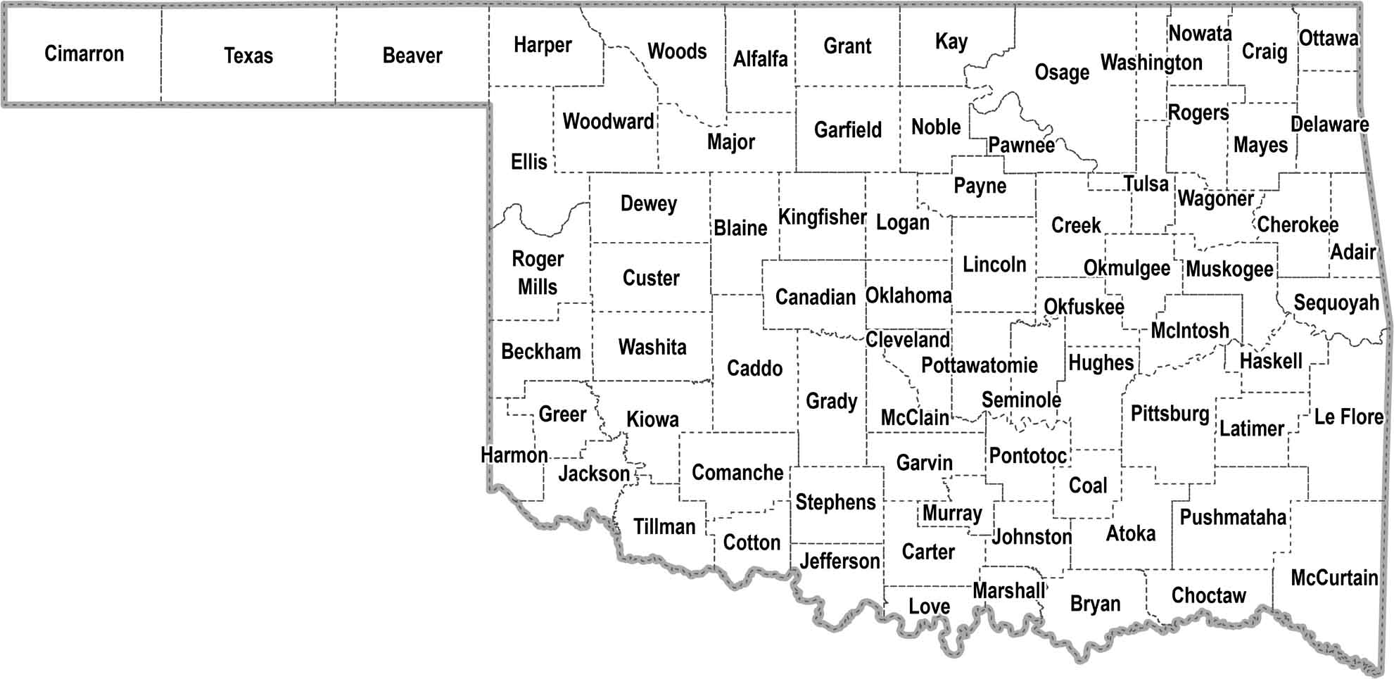 Oklahoma County Map US County Maps