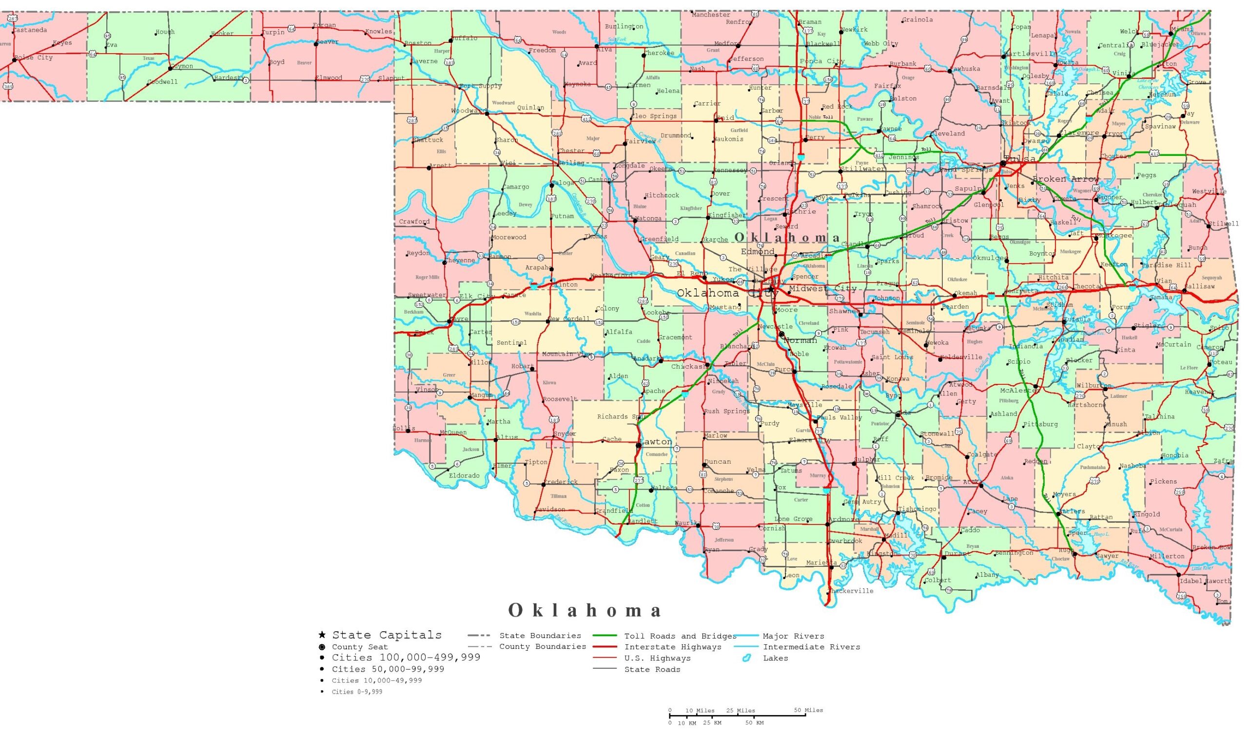 Free Printable Traceable Map Of Oklahoma