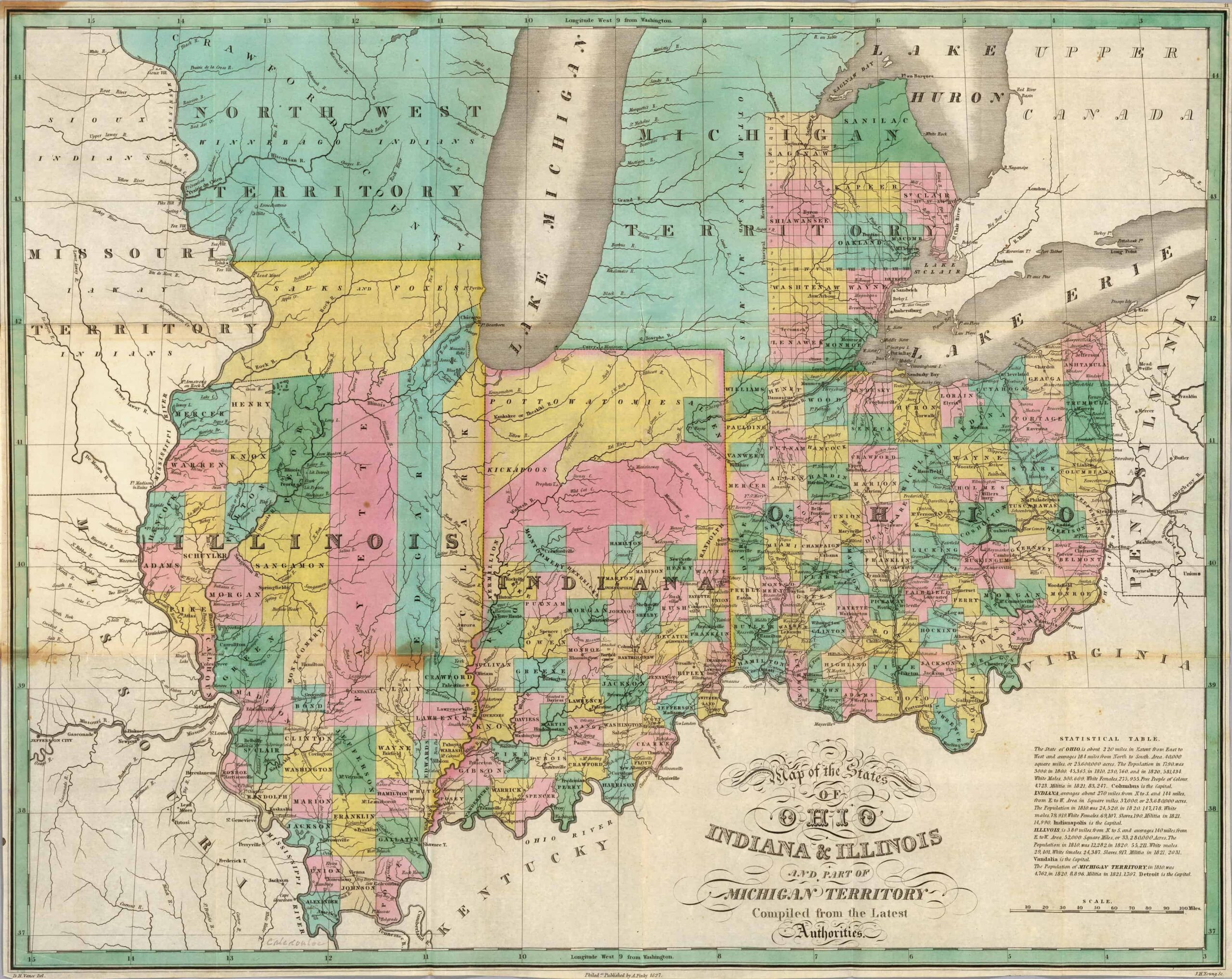 Old Historical City County And State Maps Of Indiana