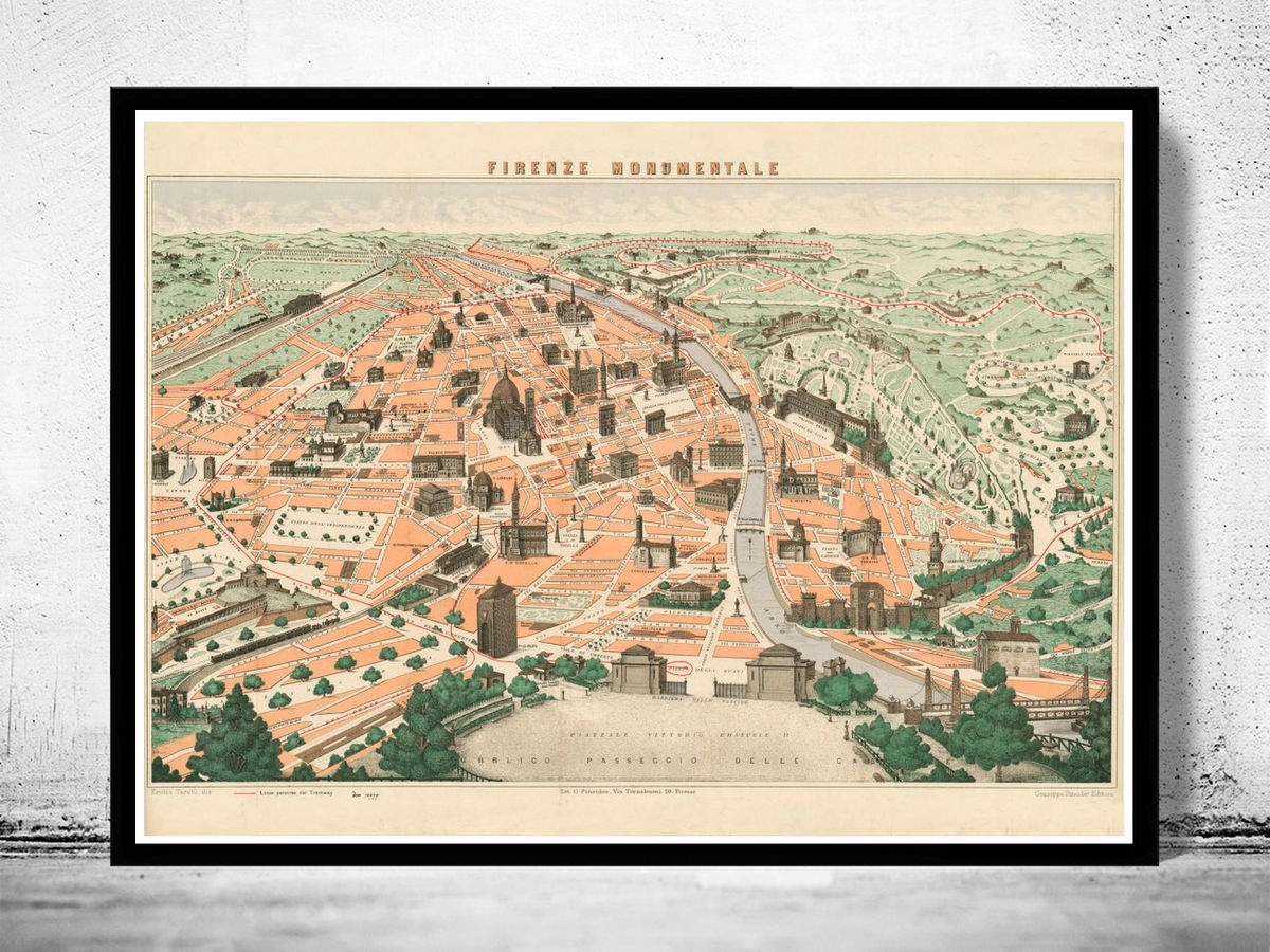 Printable Map Of Old Florence Italy