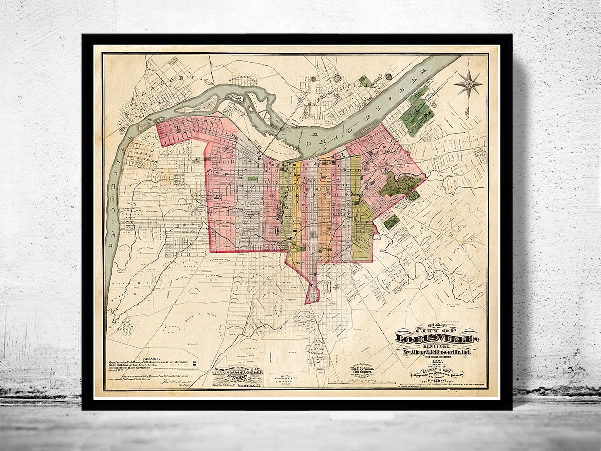 Printable Wall Map Of Louisville Ky