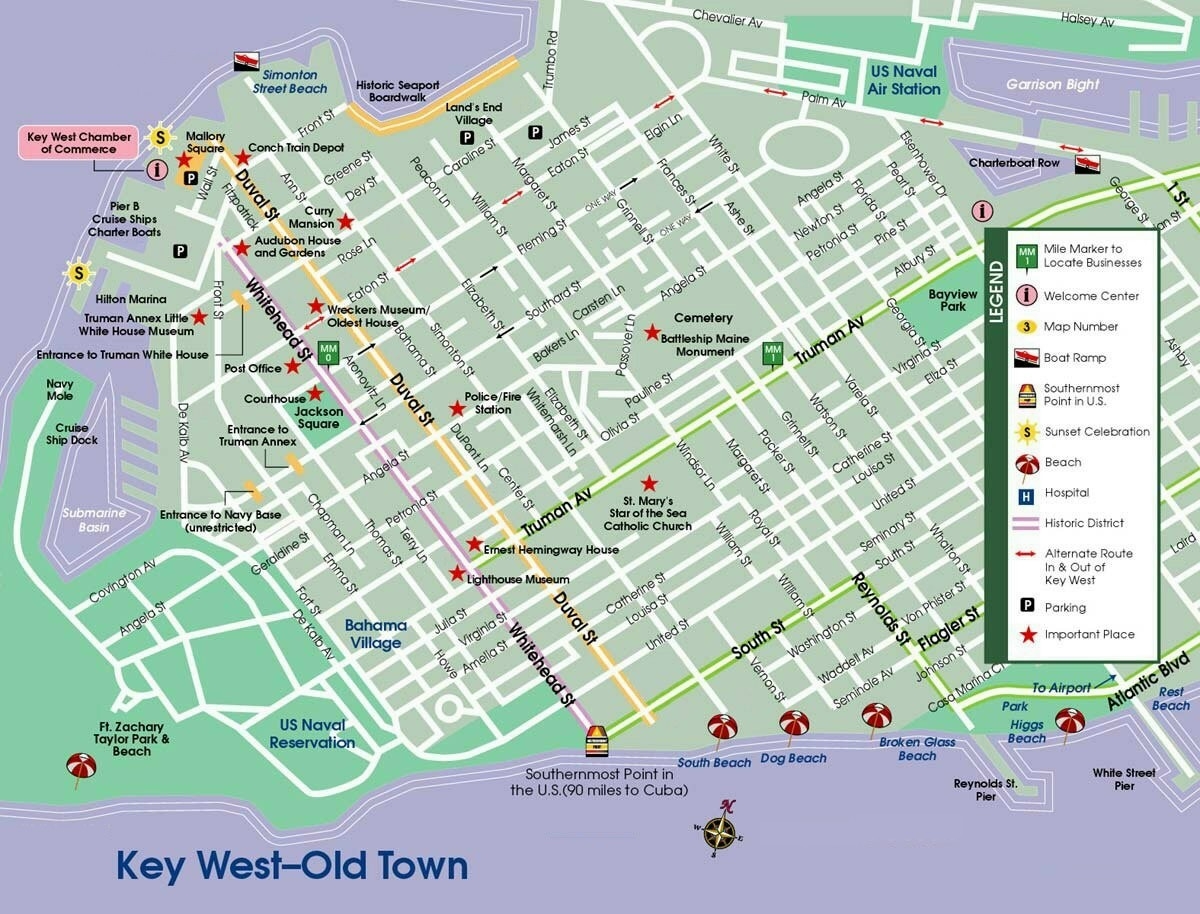 Old Town Key West Florida Street Map Oldtown Map Includes The Historic Seaport Old Town Key West Florida Street Map Oldtown Map Includes The Historic Seaport