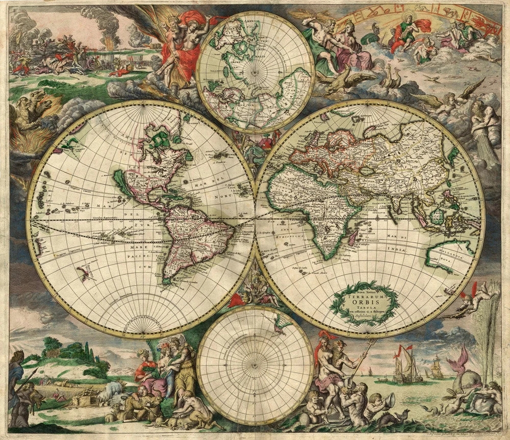 Large Printable World Maps Old