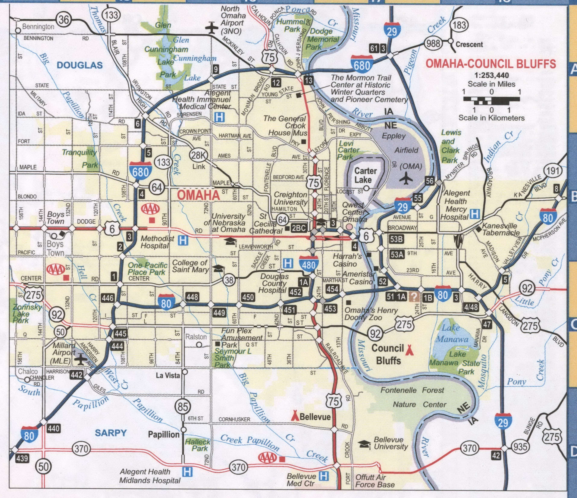 Printable Map Of Omaha