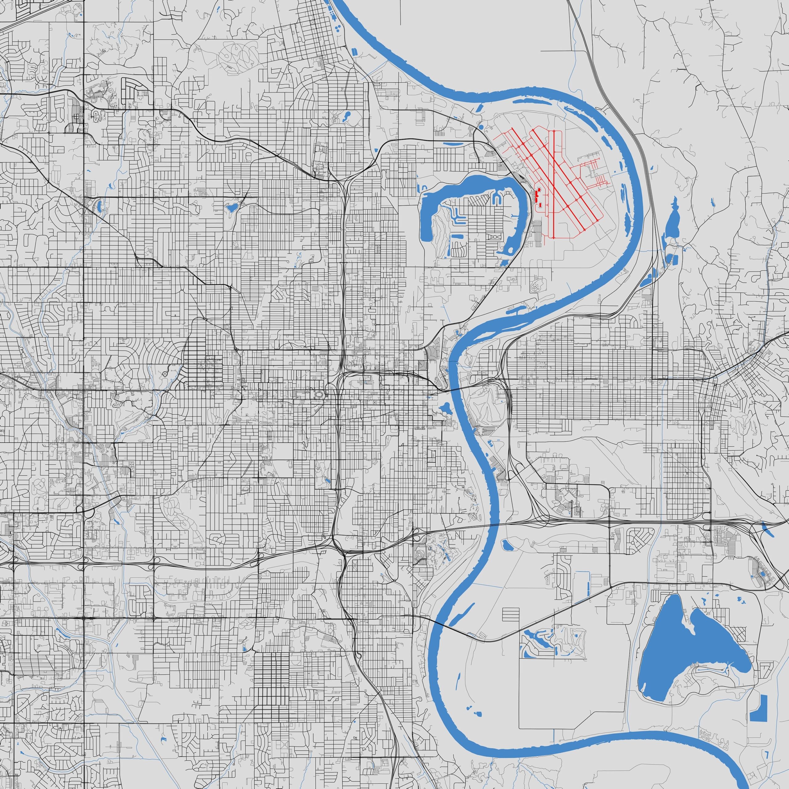 Omaha SVG Vector Map Omaha Nebraska United States Full Vector Street Map Instant SVG Download Etsy