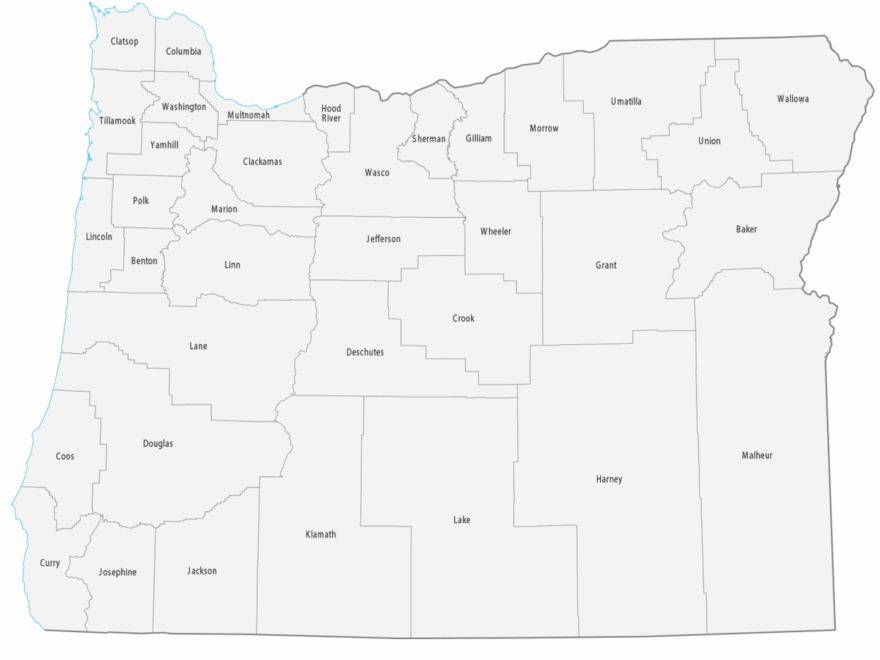 Oregon County Map GIS Geography