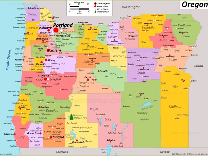 Oregon Map