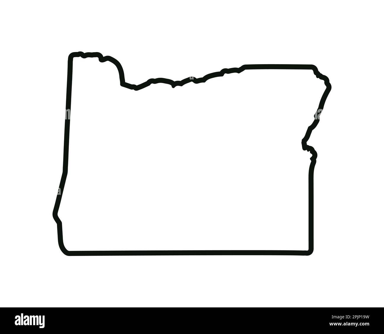 Oregon State Map US State Map Oregon Outline Symbol Vector Illustration Stock Vector Image Art Alamy