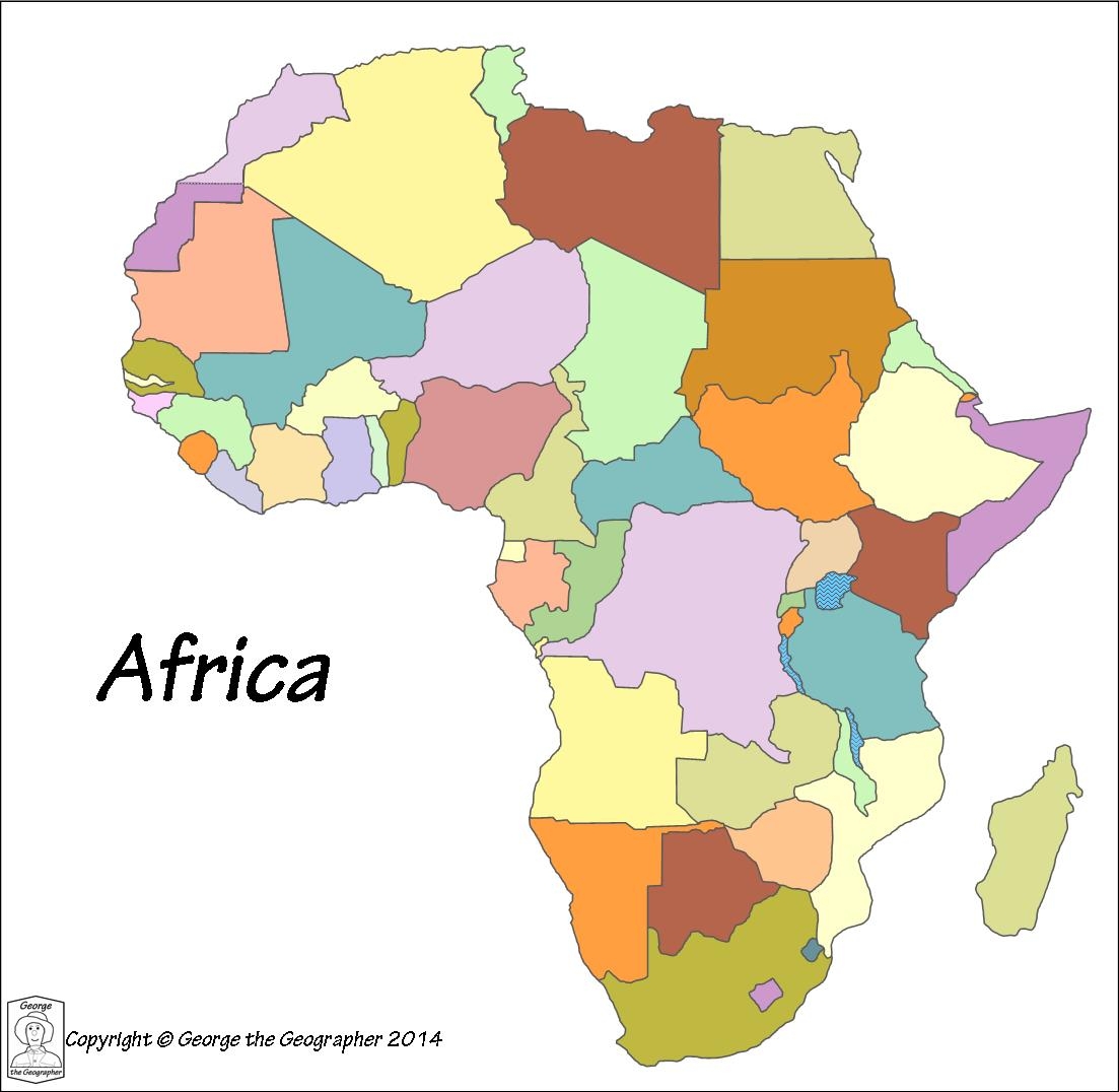 Printable Empty Africa Map Printable Empty Africa Map