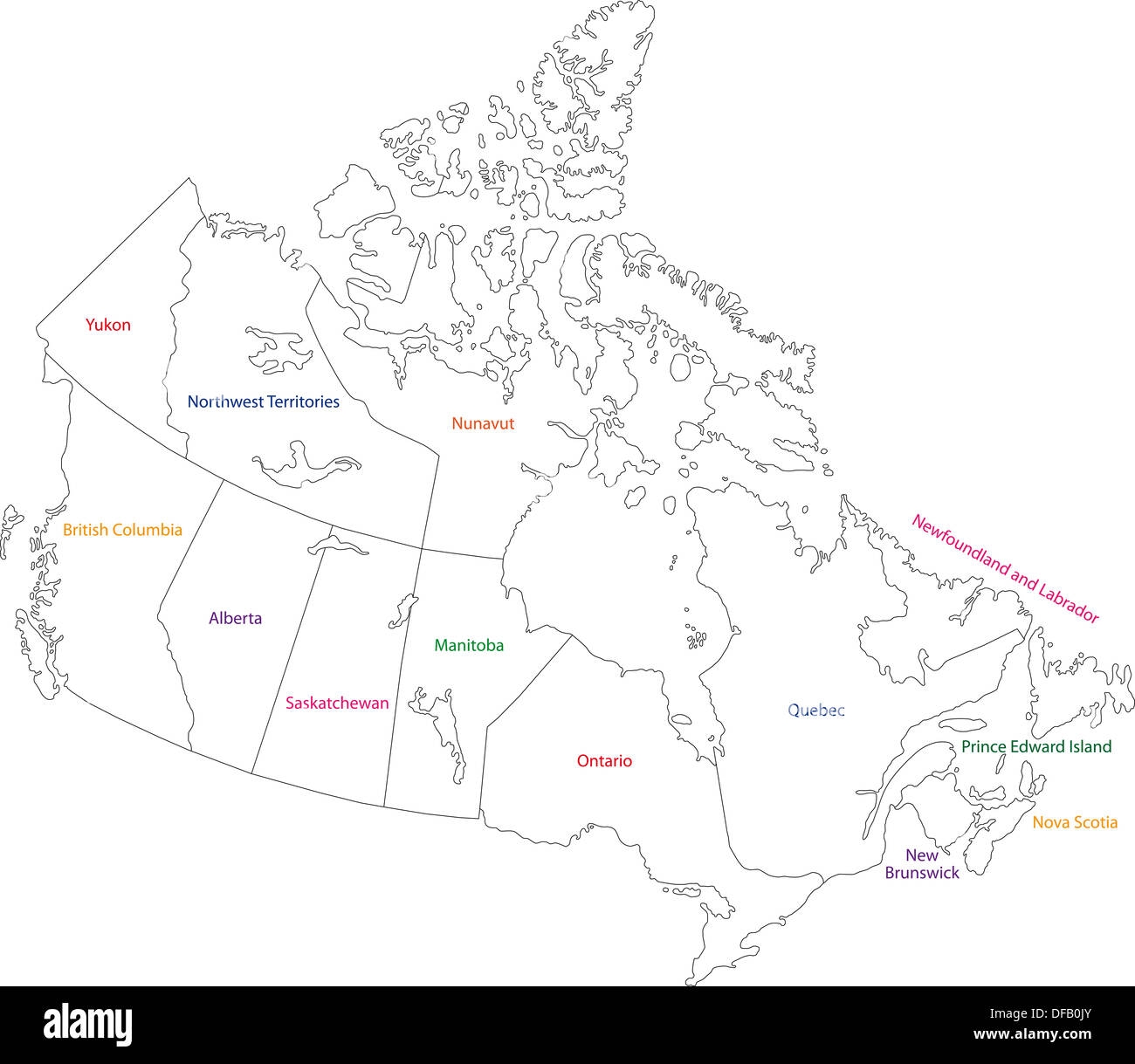 Map Of Canada Black And White Printable