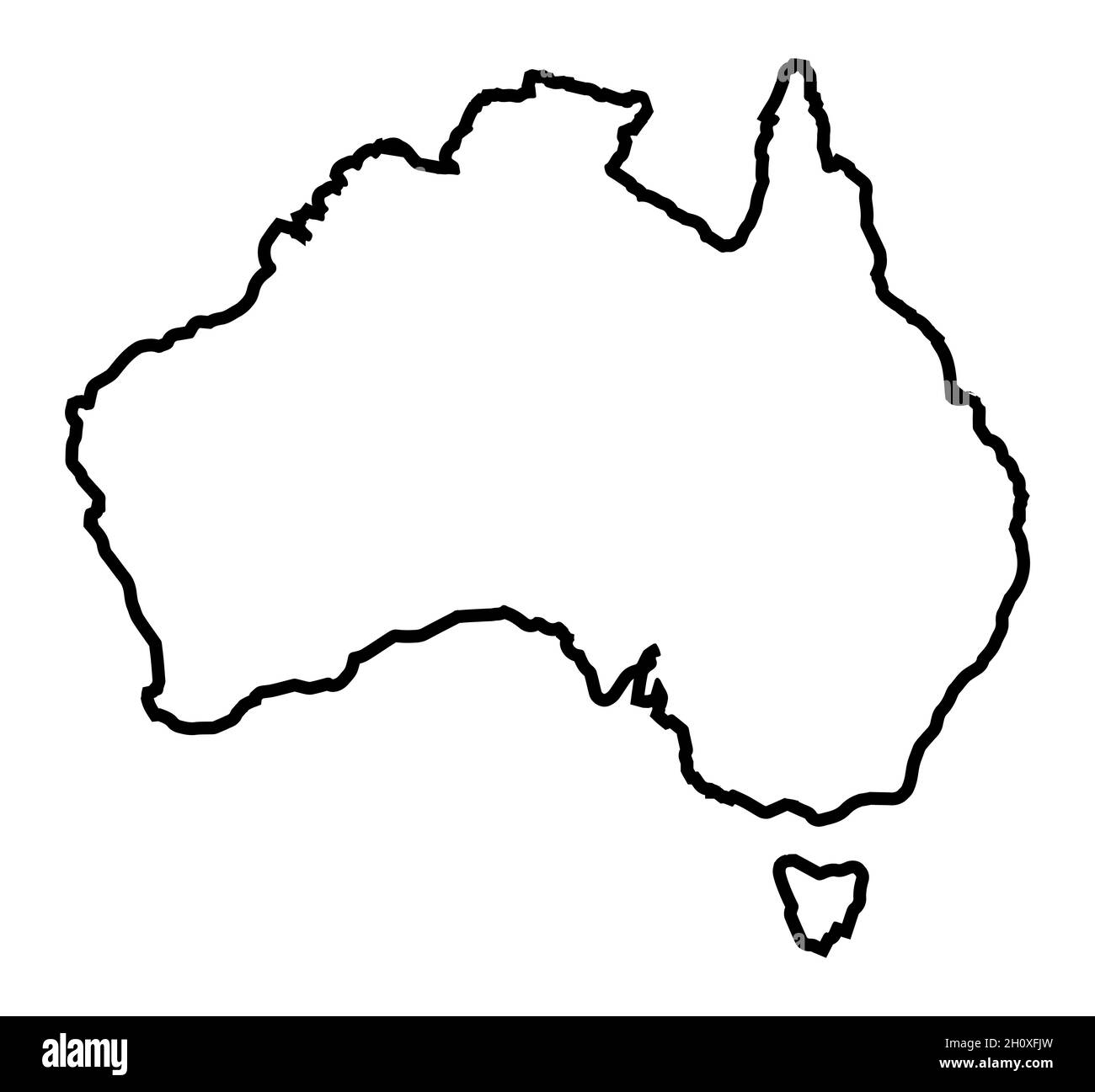 Blank Map Of Australia Printable