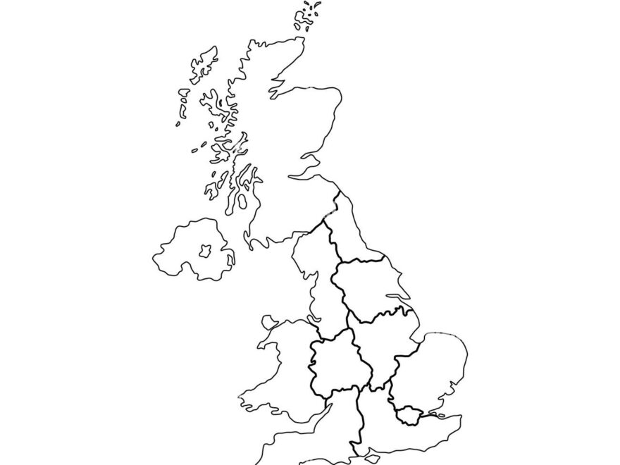 Outline Map Country England Black And White Stock Photos Images Alamy