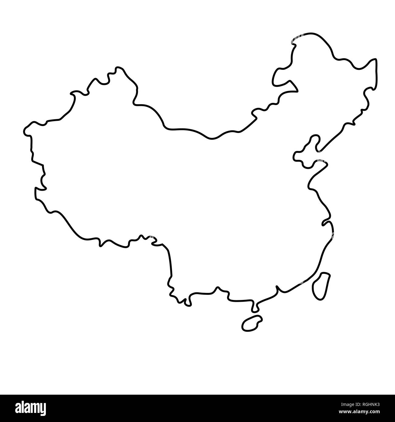 Plain Map Of China Printable