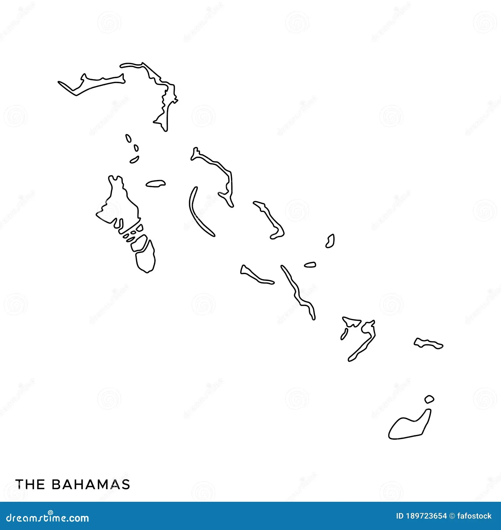 Outline Map Of The Bahamas Vector Design Template Editable Stroke Stock Vector Illustration Of Icon Logo 189723654