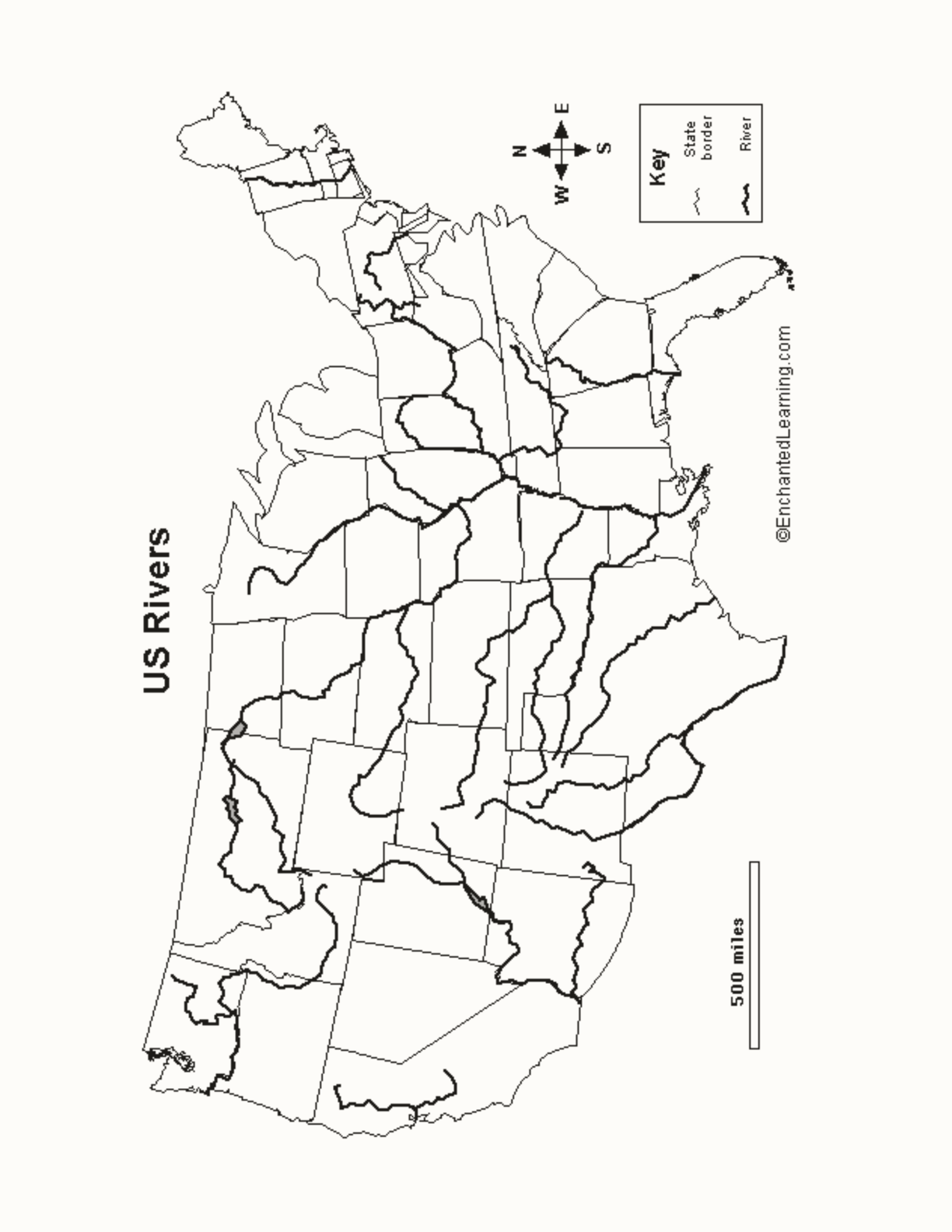 Us State Outline Map Printable