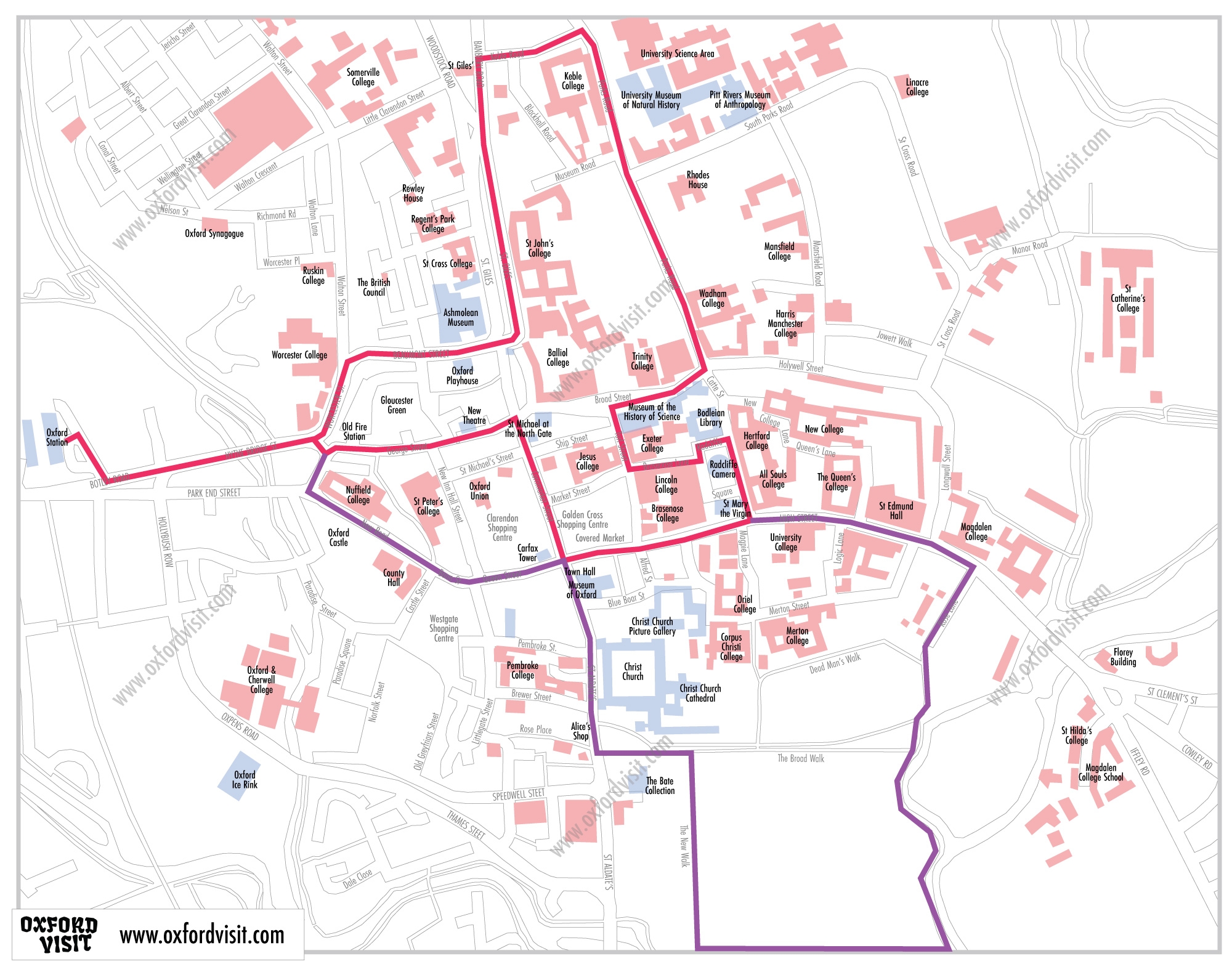 Free Printable Oxford Street Map