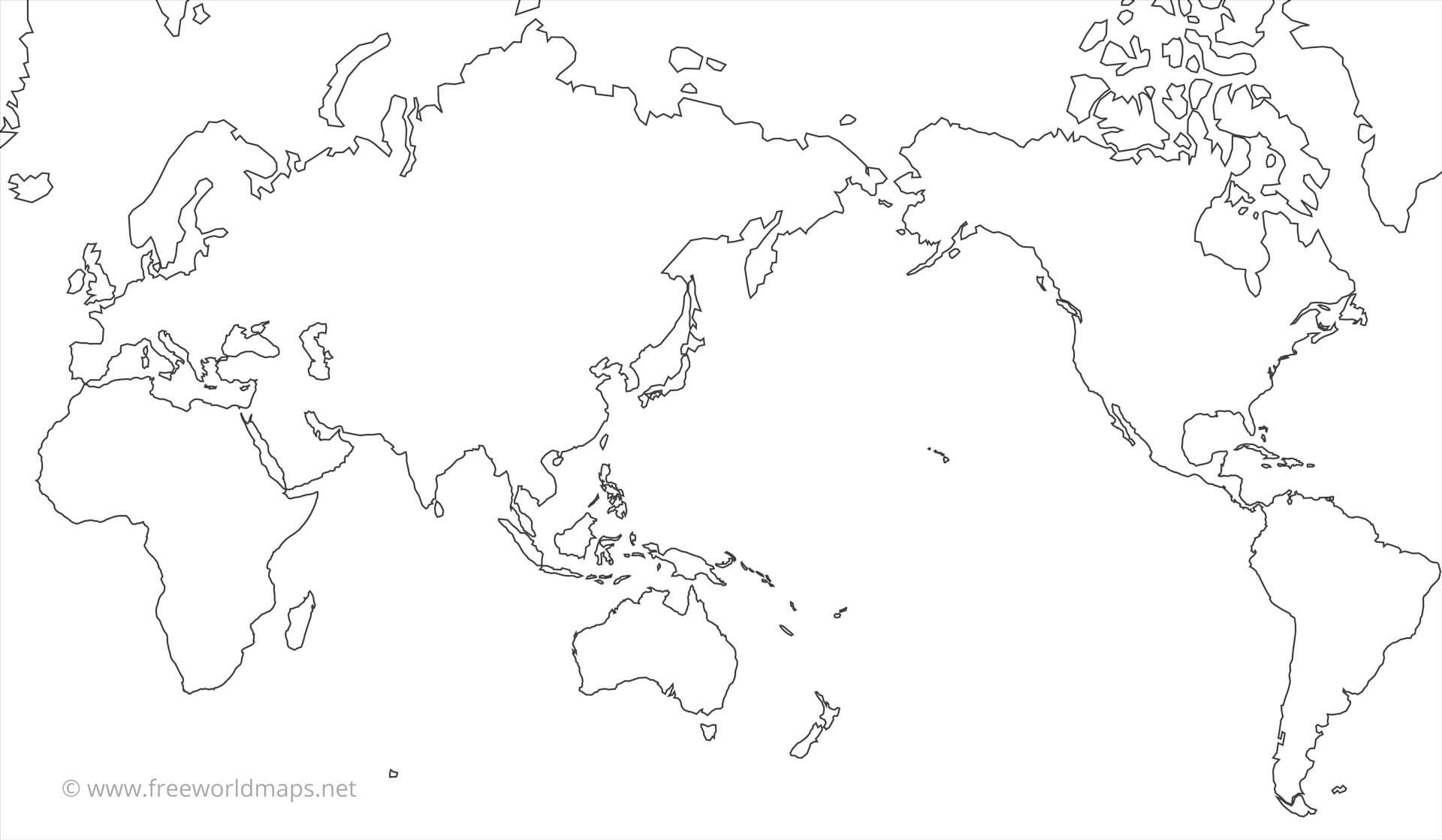 Pacific Centered World Map
