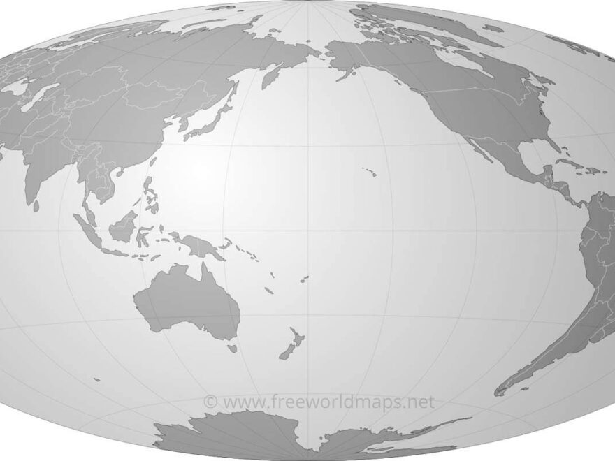 Pacific Centered World Map