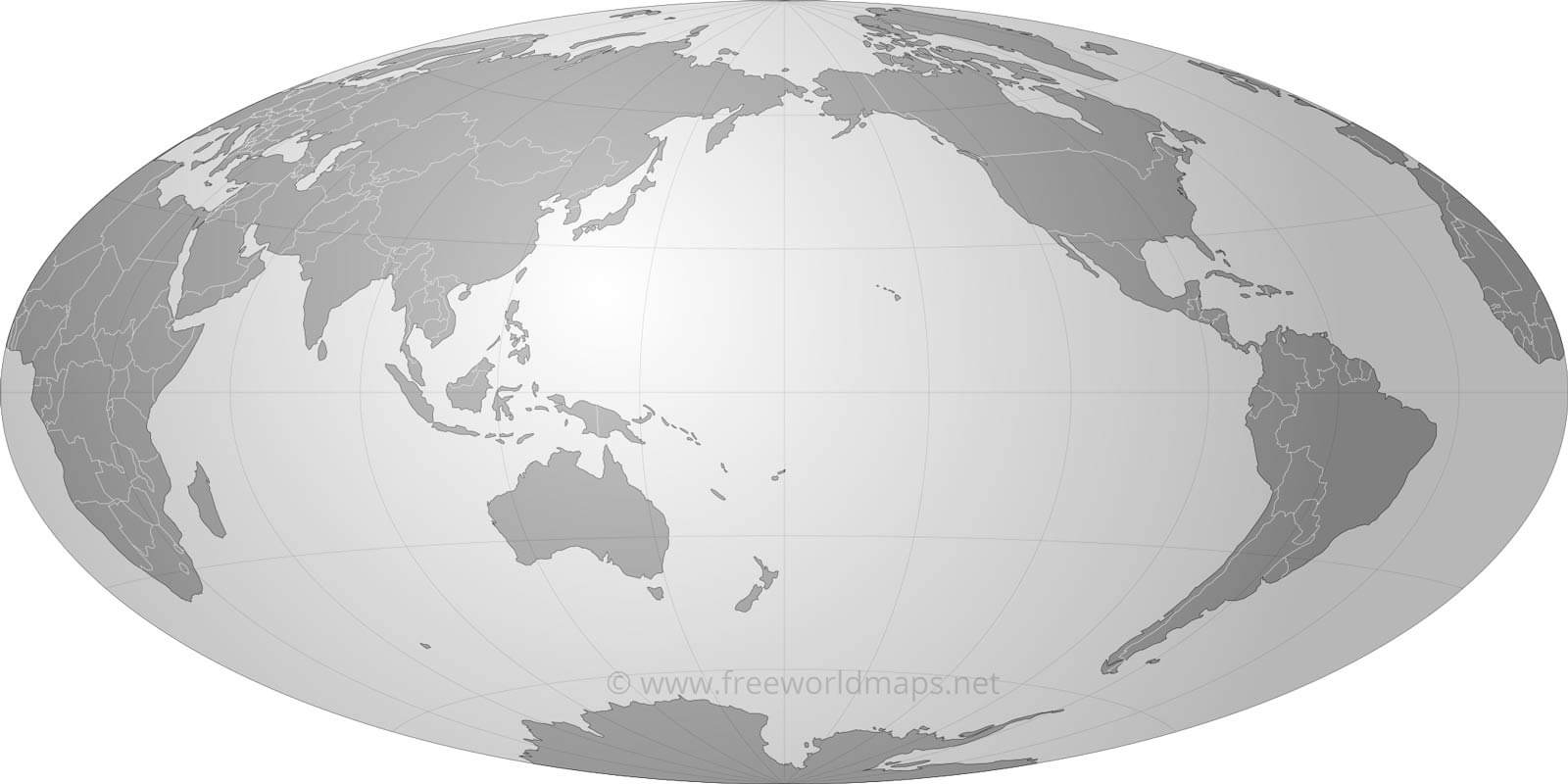 Pacific Centered World Map