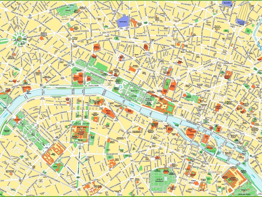 Paris City Center Map Map Of Paris City Centre Attractions le de France France
