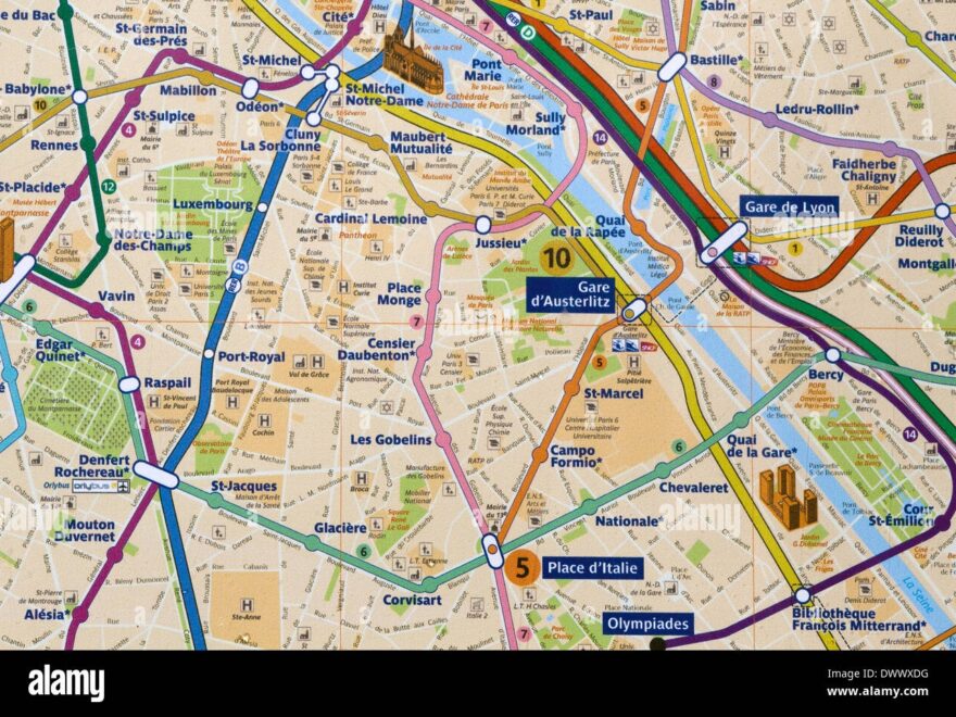 Paris City Map Hi res Stock Photography And Images Alamy