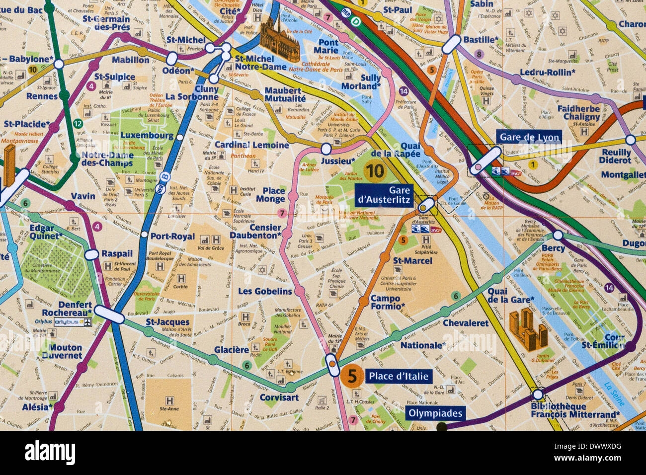 Paris City Map Hi res Stock Photography And Images Alamy