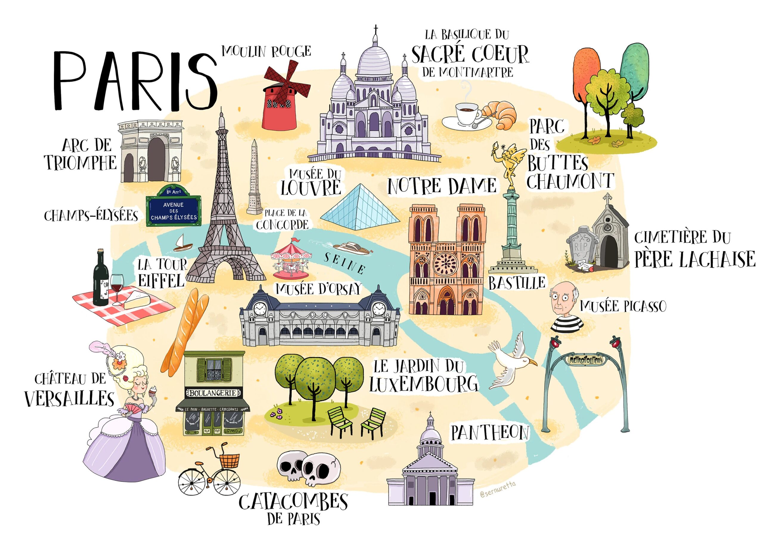 Printable Map Of Paris In A3
