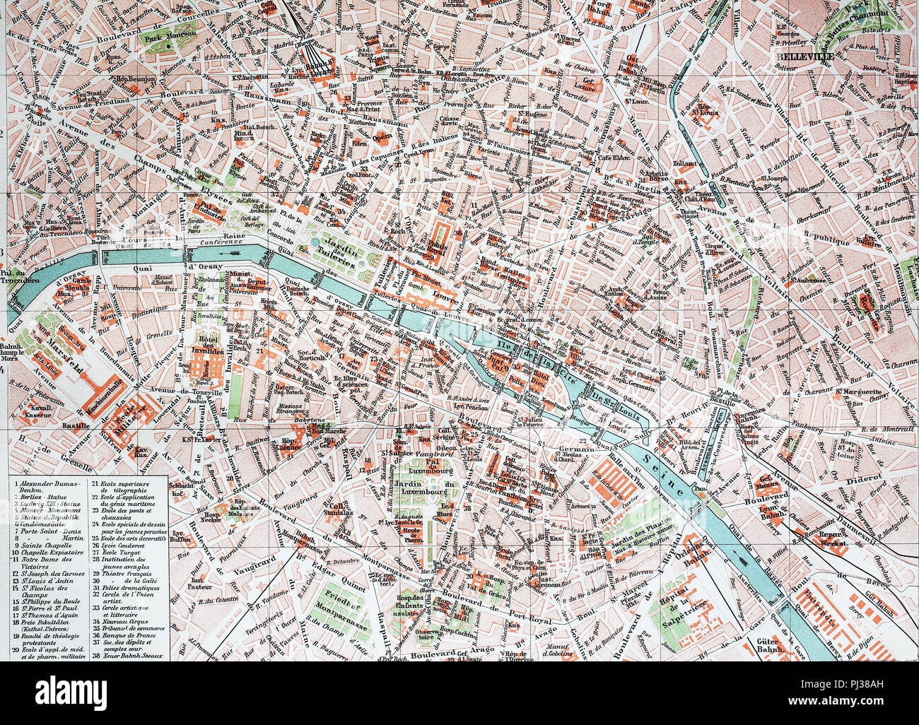 Paris France Map Printable