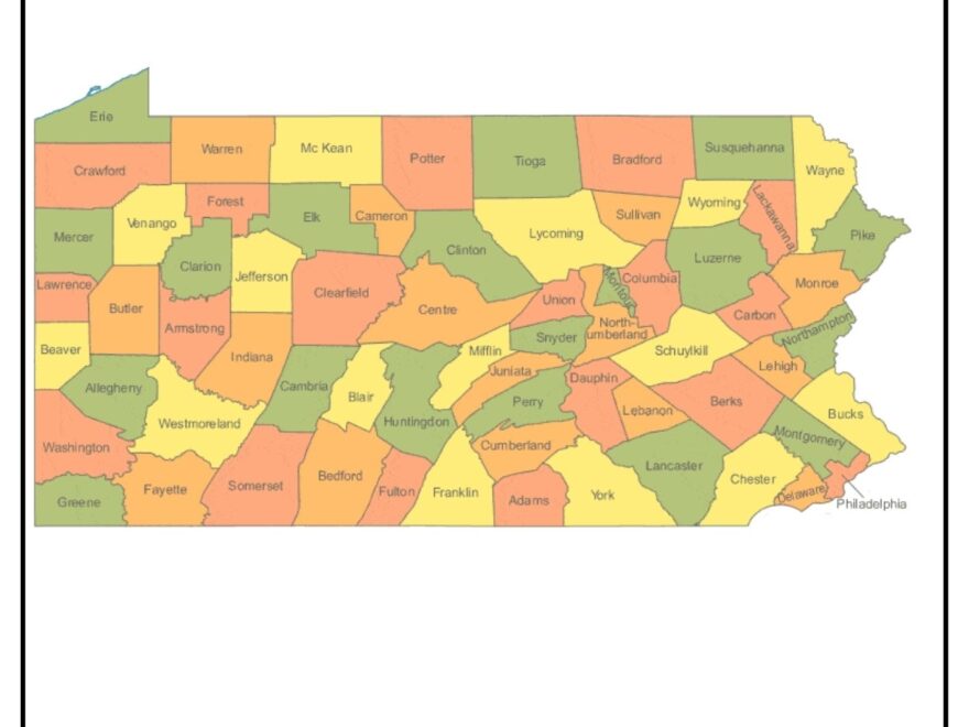 Pennsylvania County Map Map Of PA Counties And Cities