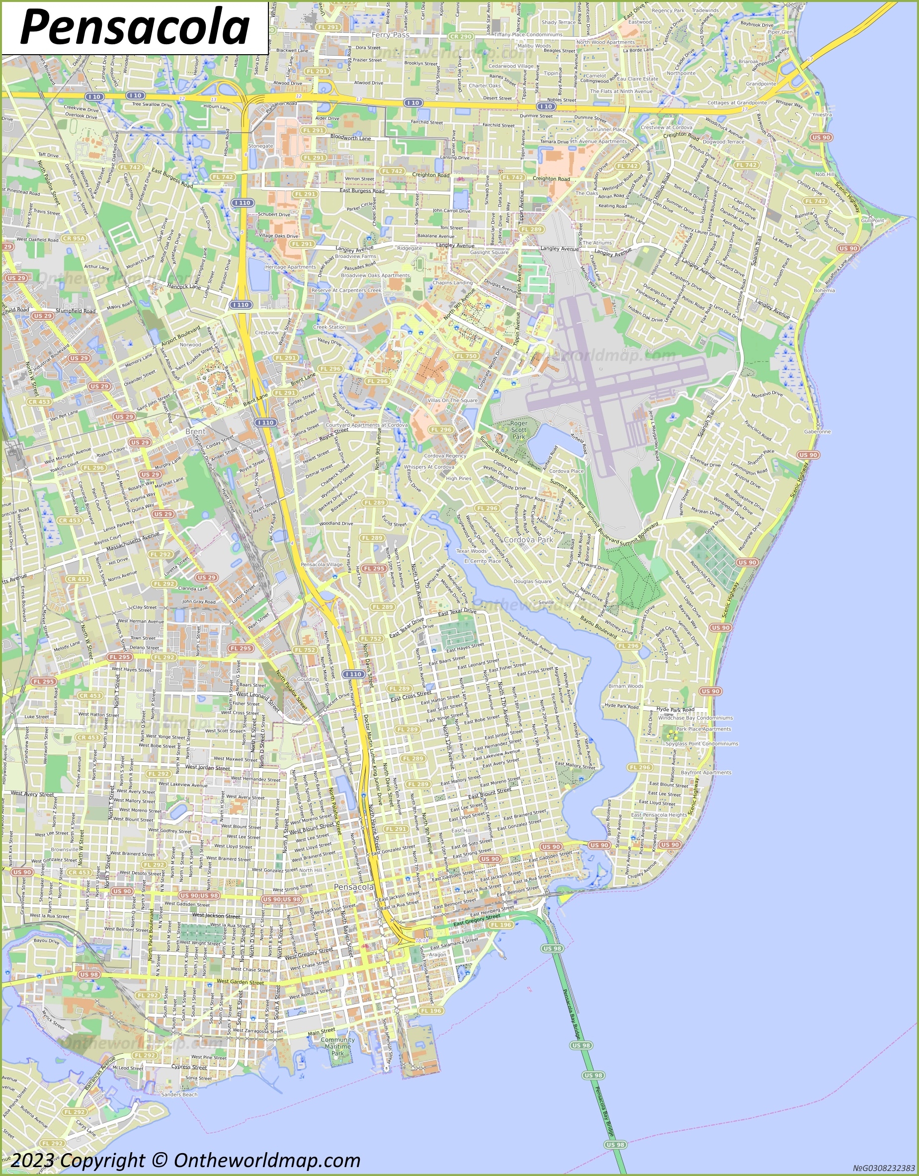 Pensacola Map Florida U S Discover Pensacola With Detailed Maps