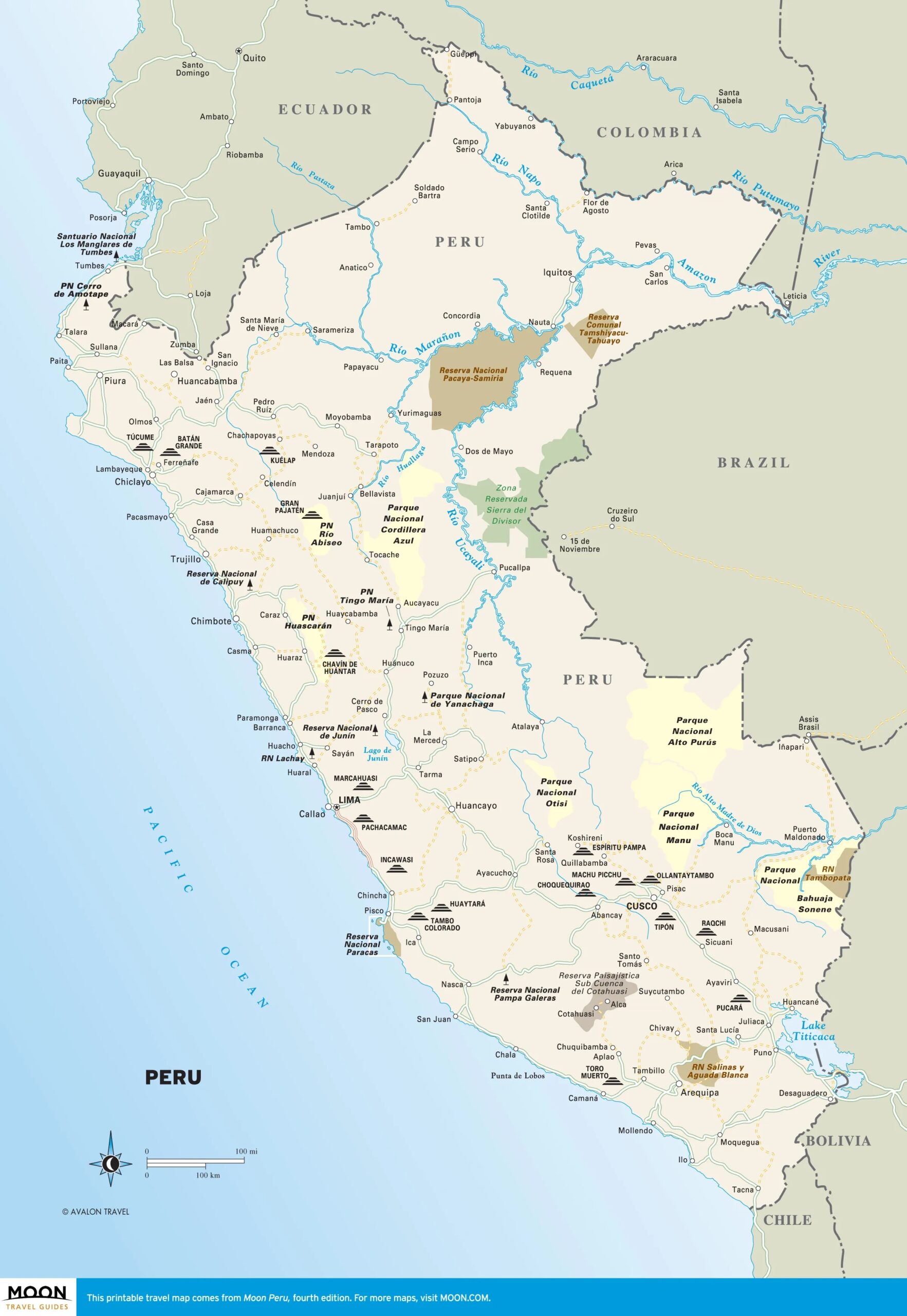 Free Printable Map Of Peru