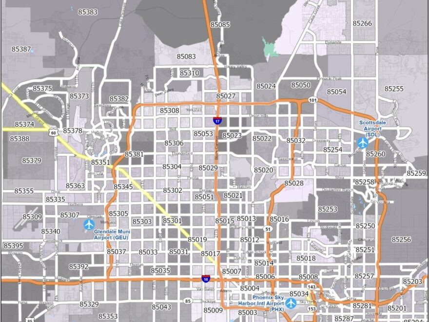 Phoenix Zip Code Map GIS Geography