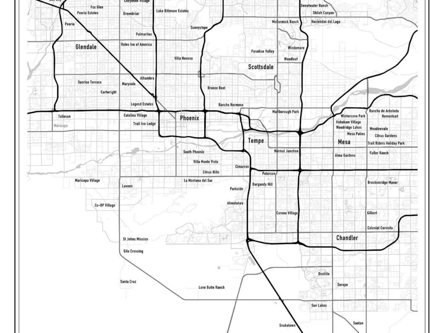 Phoneix Map Print Capricorn Press