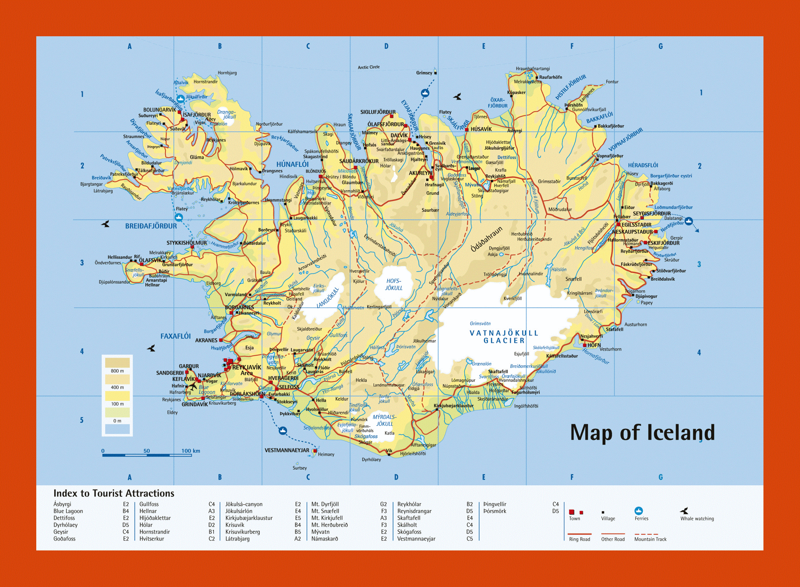Printable Map Of Iceland S Tourist Attractions Printable Map Of Iceland S Tourist Attractions