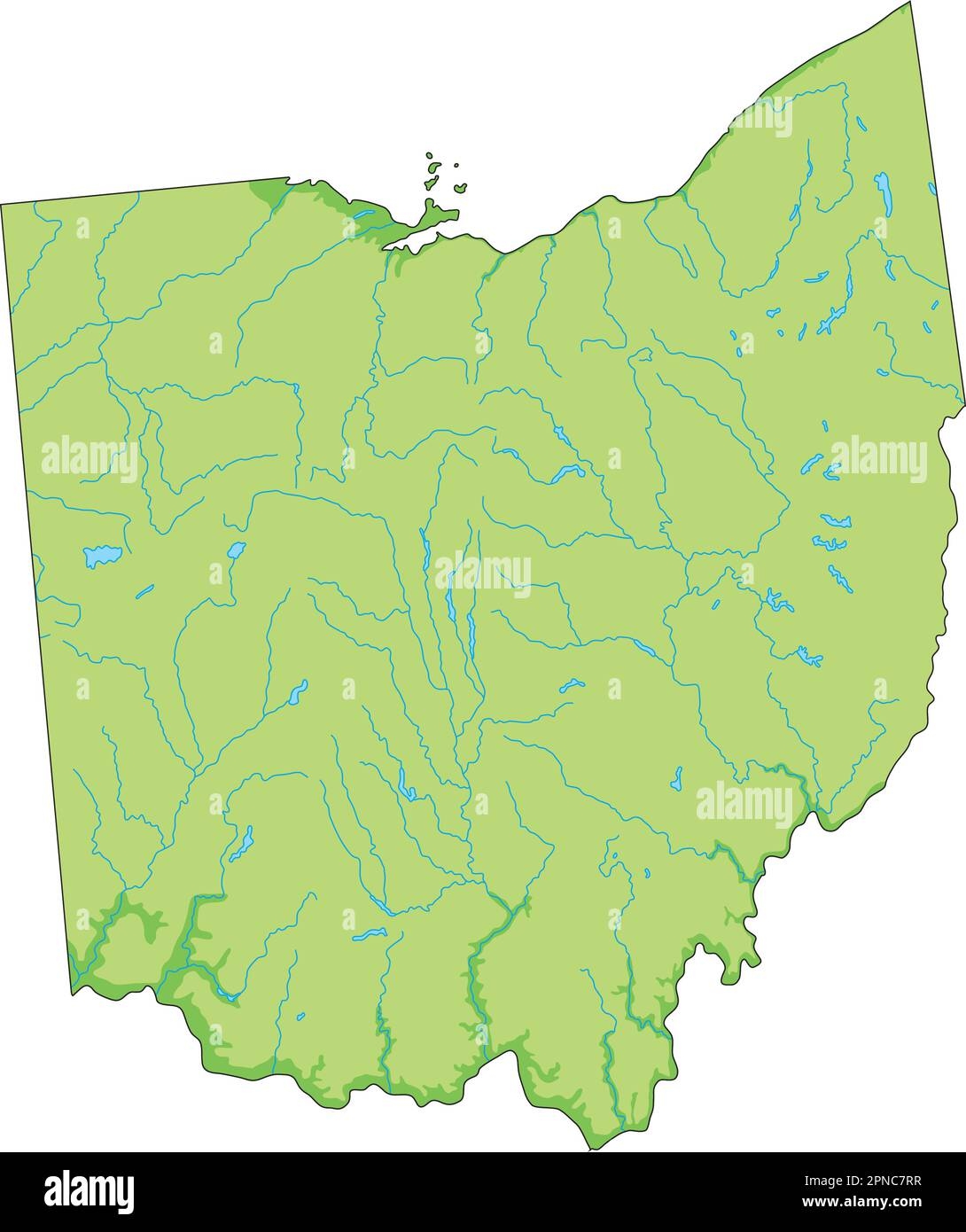 Physical Map Of Ohio Hi res Stock Photography And Images Alamy