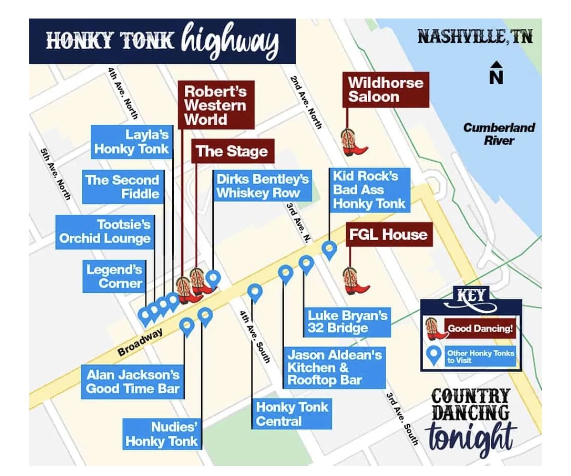 Pin By Vicky Garifalis On Travel Nashville Vacation Nashville Map Nashville Travel Guide