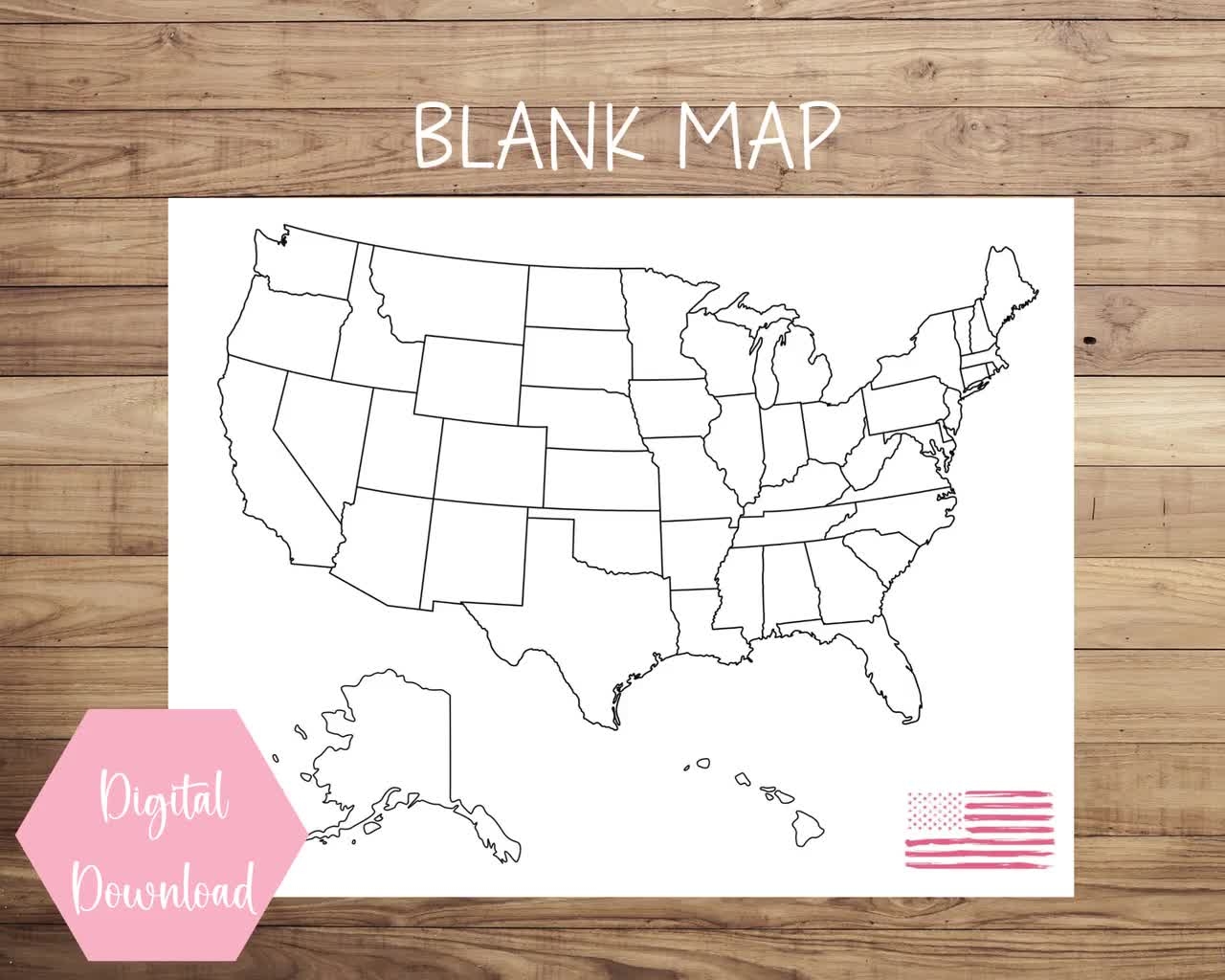 Usa Map With State Names Printable